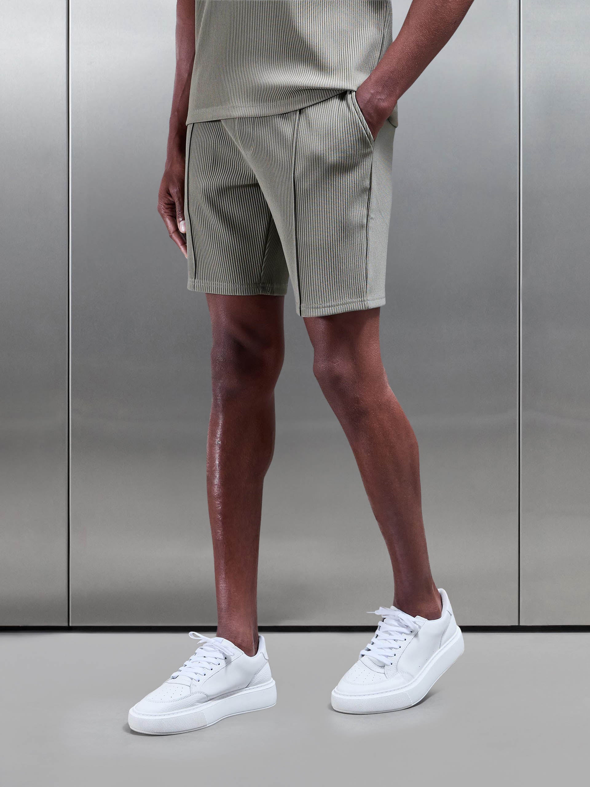 Pleated Short in Sage