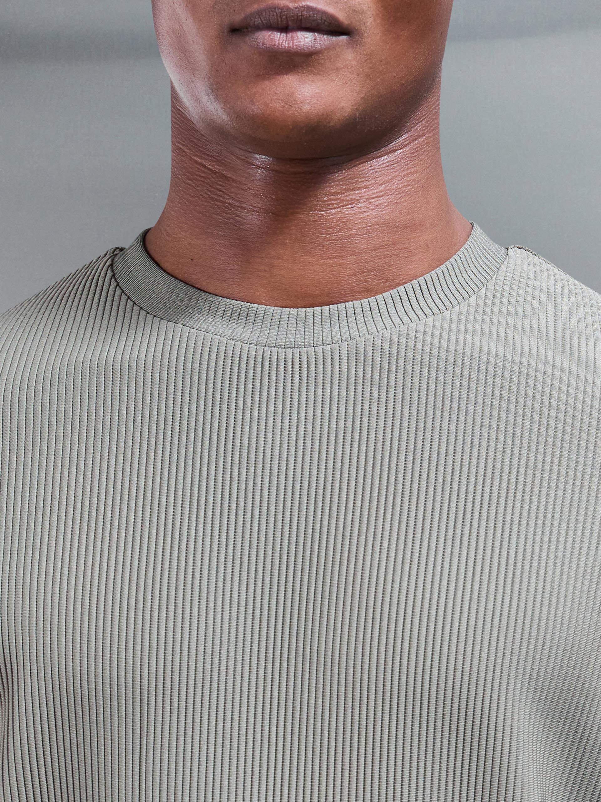 Pleated T-Shirt in Sage