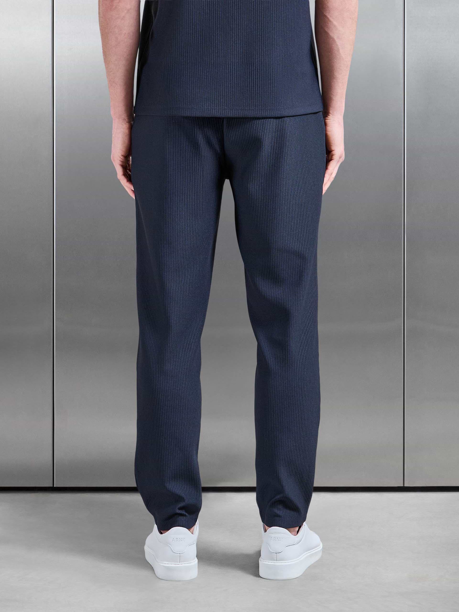 Pleated Trouser in Navy