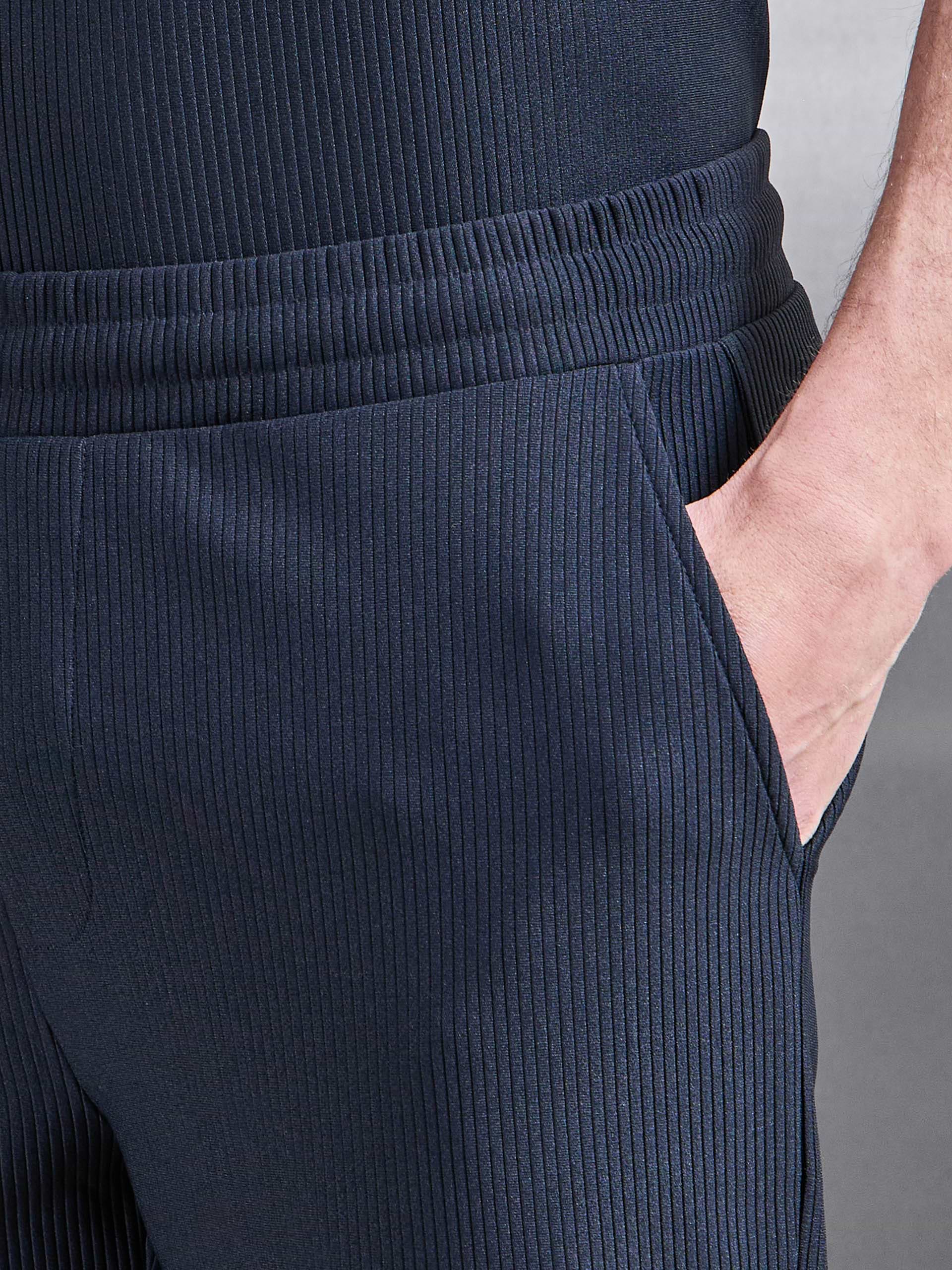 Pleated Trouser in Navy