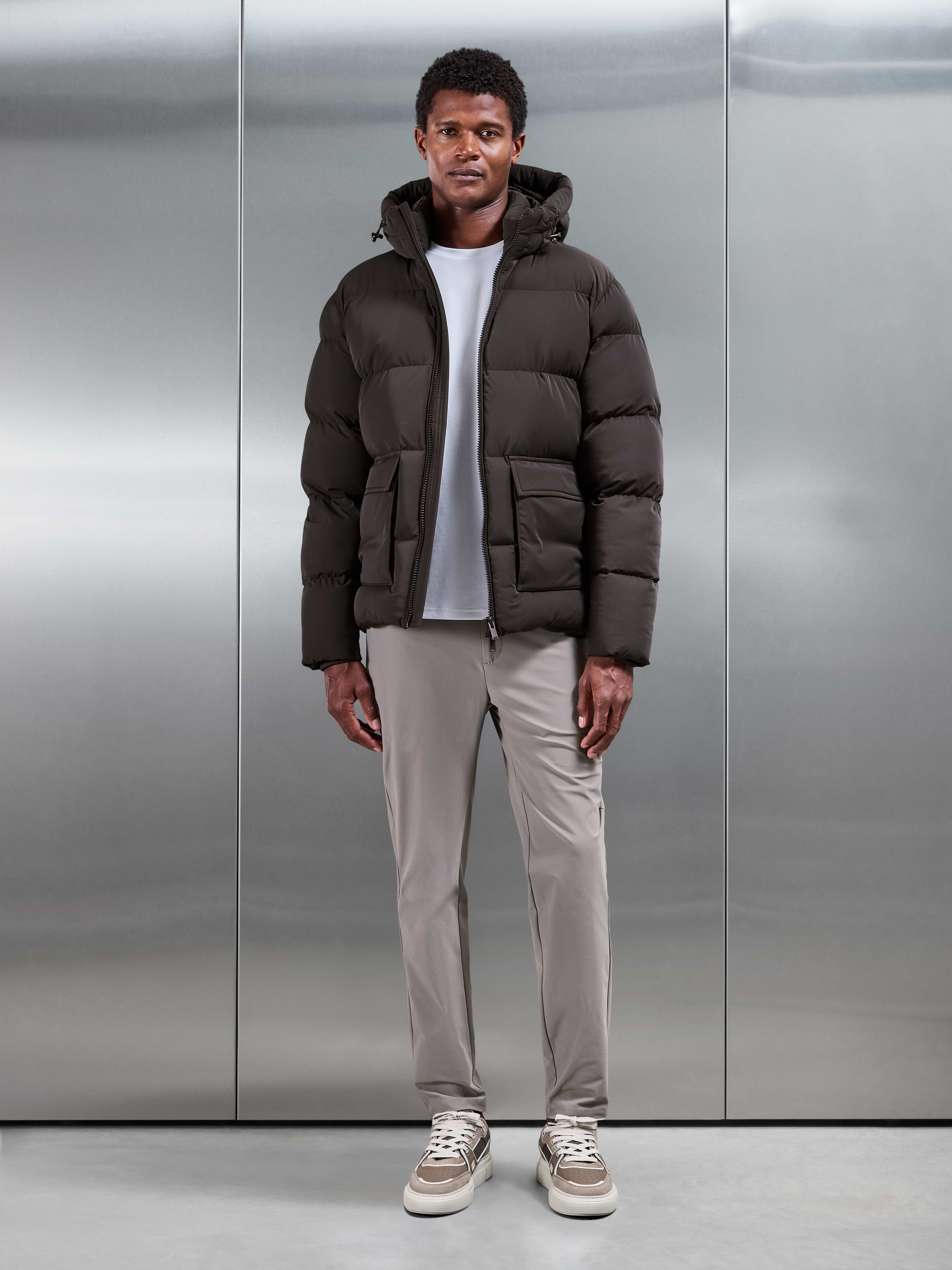 Puffer Parka in Brown
