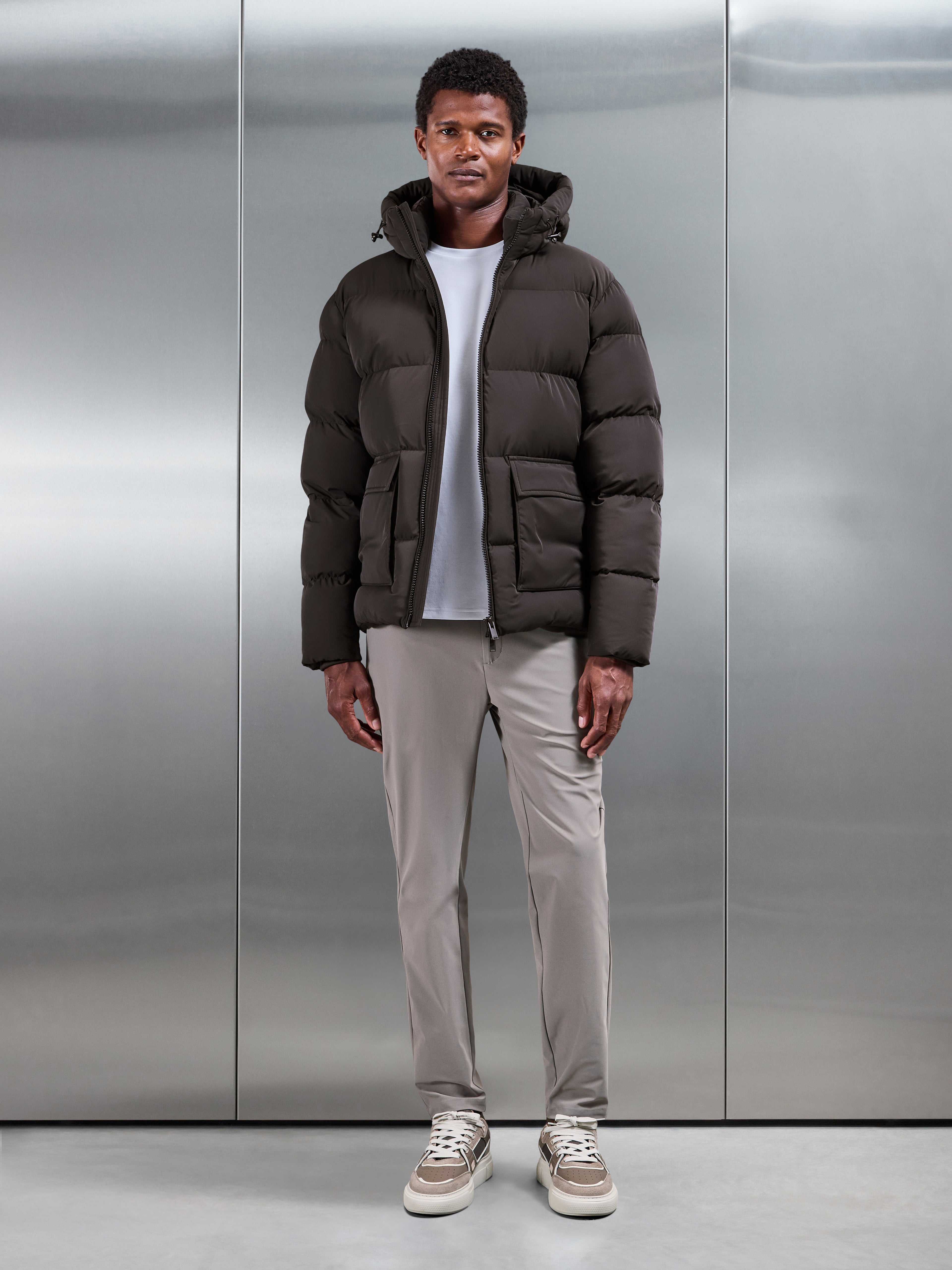 Puffer Parka in Brown