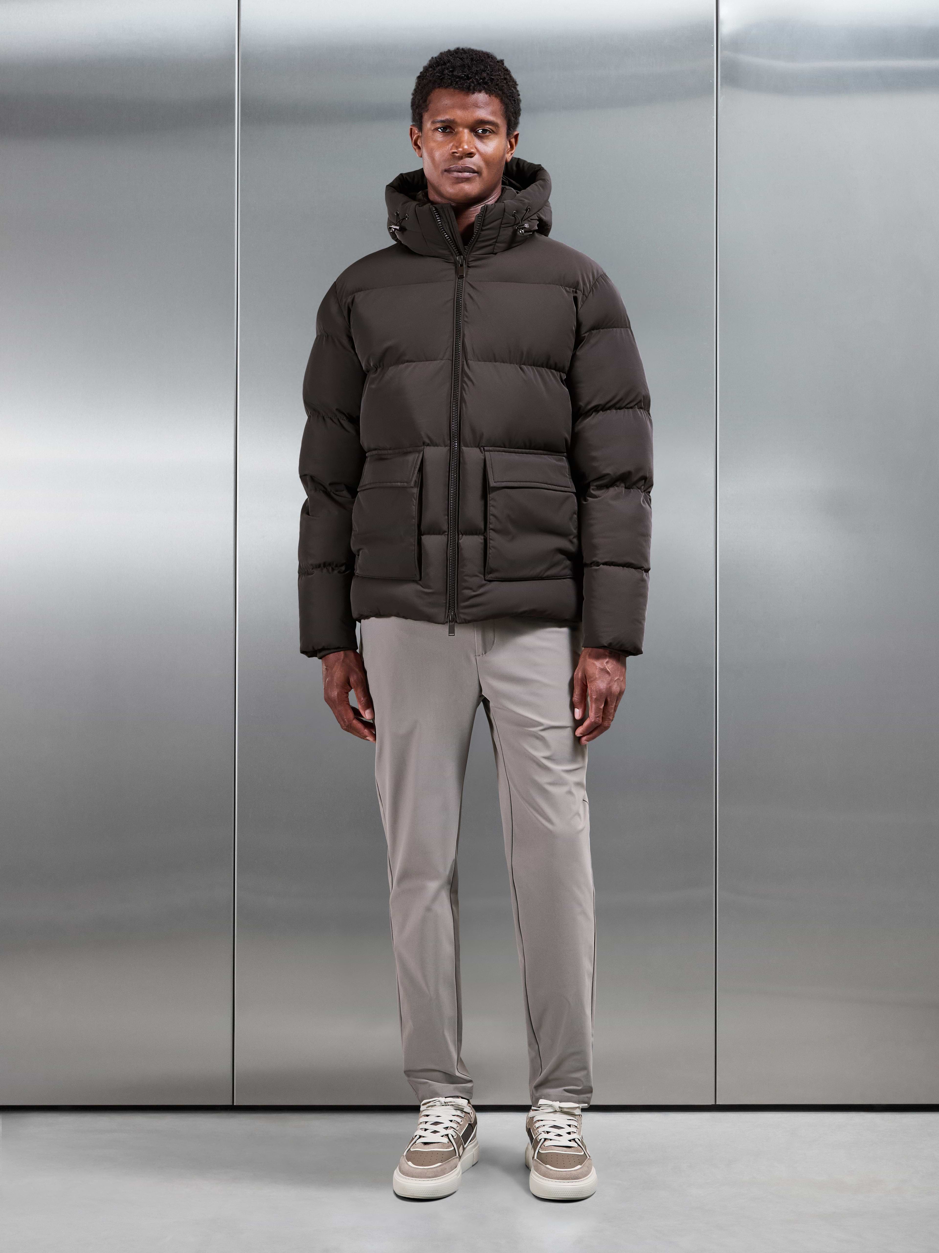 Puffer Parka in Brown