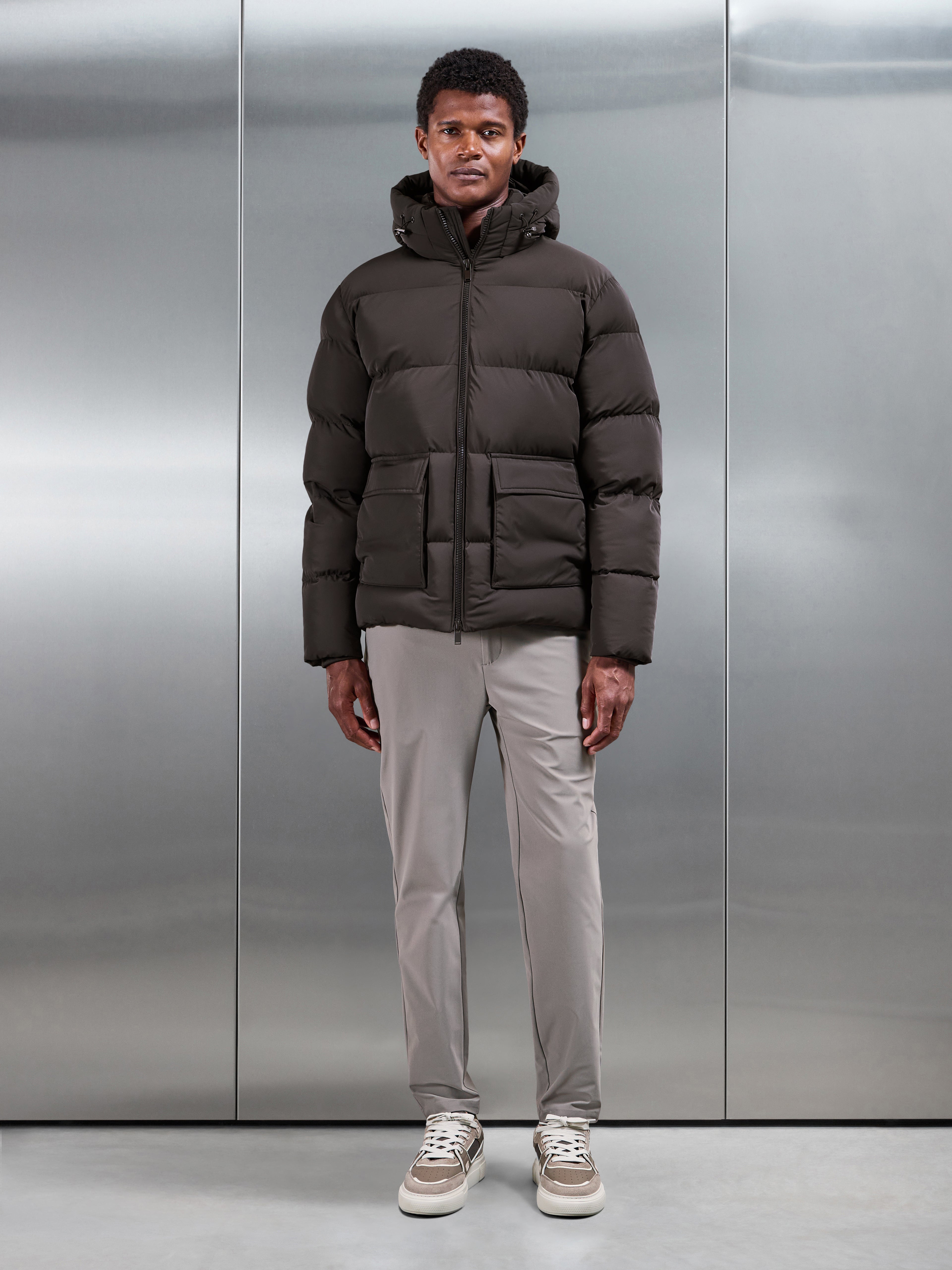 Puffer Parka in Brown