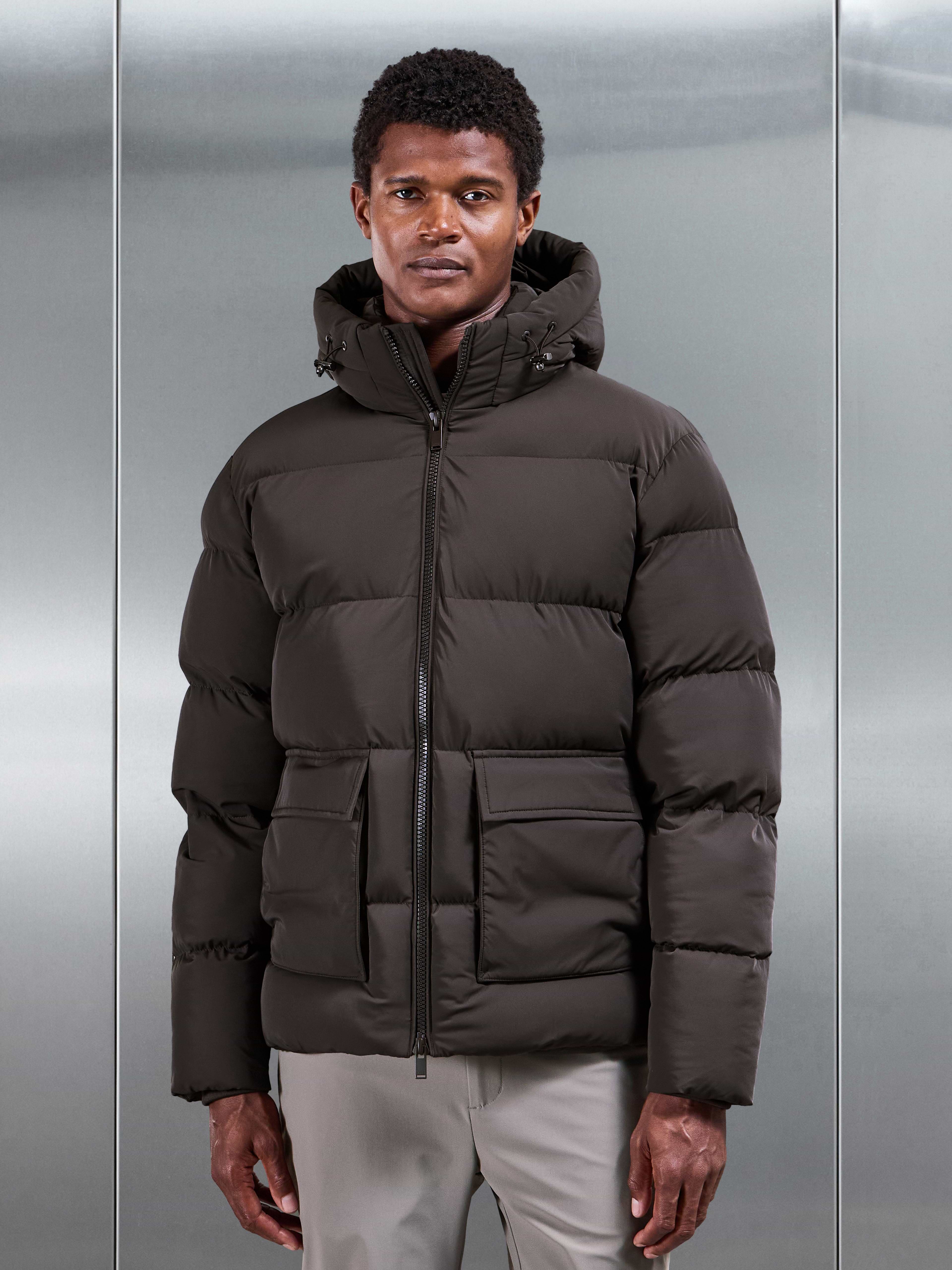 Puffer Parka in Brown