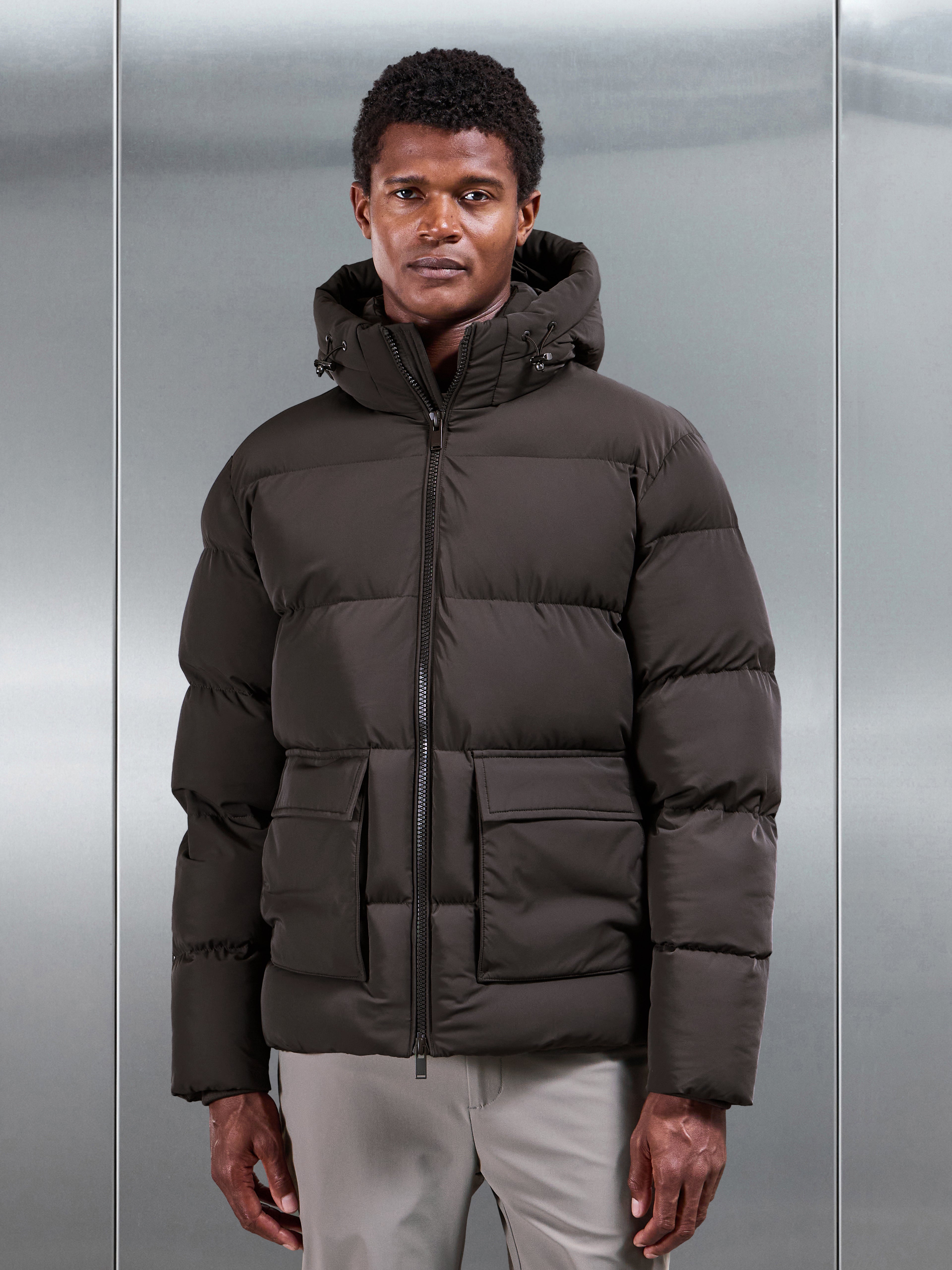 Puffer Parka in Brown