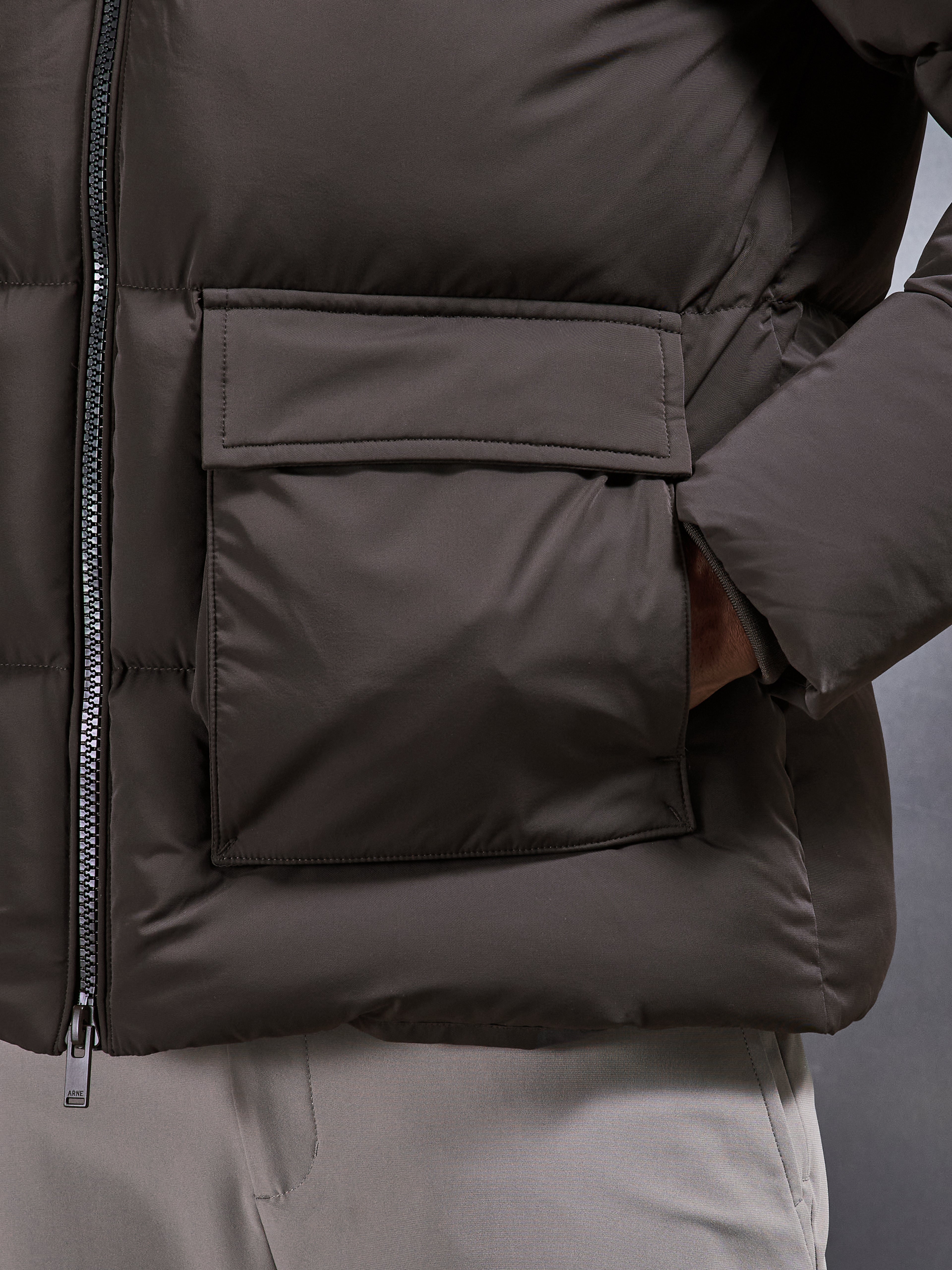 Puffer Parka in Brown
