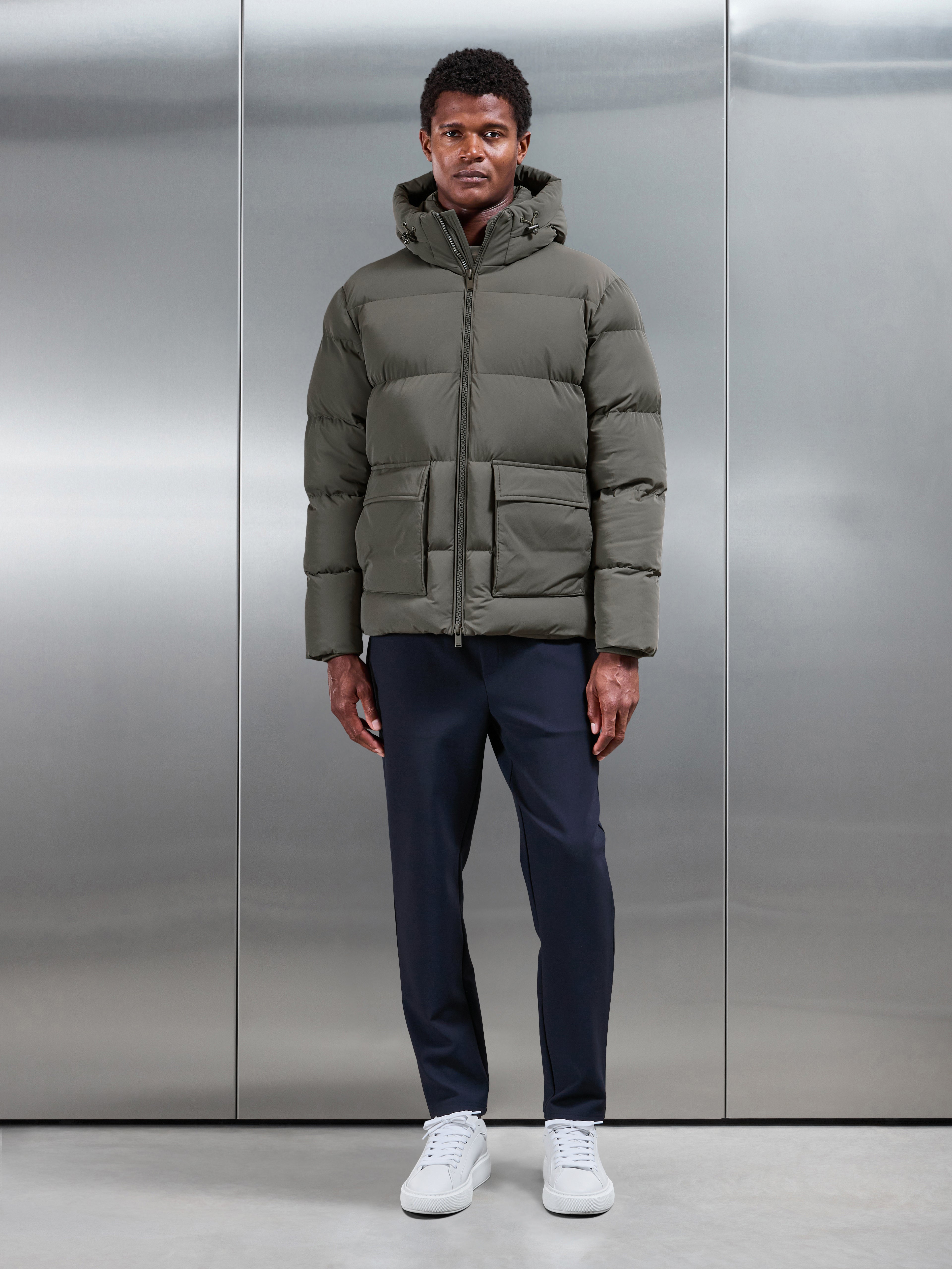 Puffer Parka in Olive