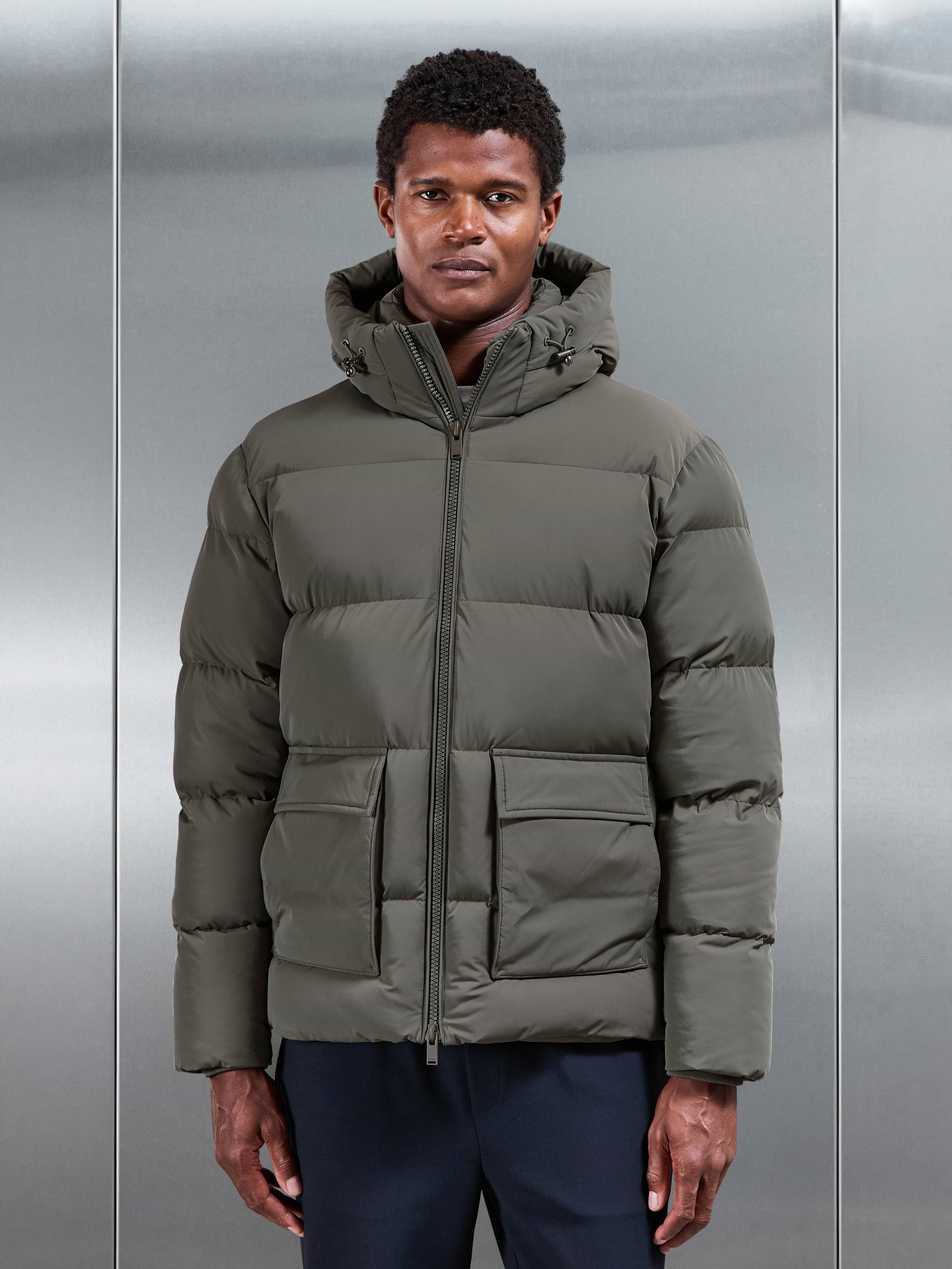 Puffer Parka in Olive