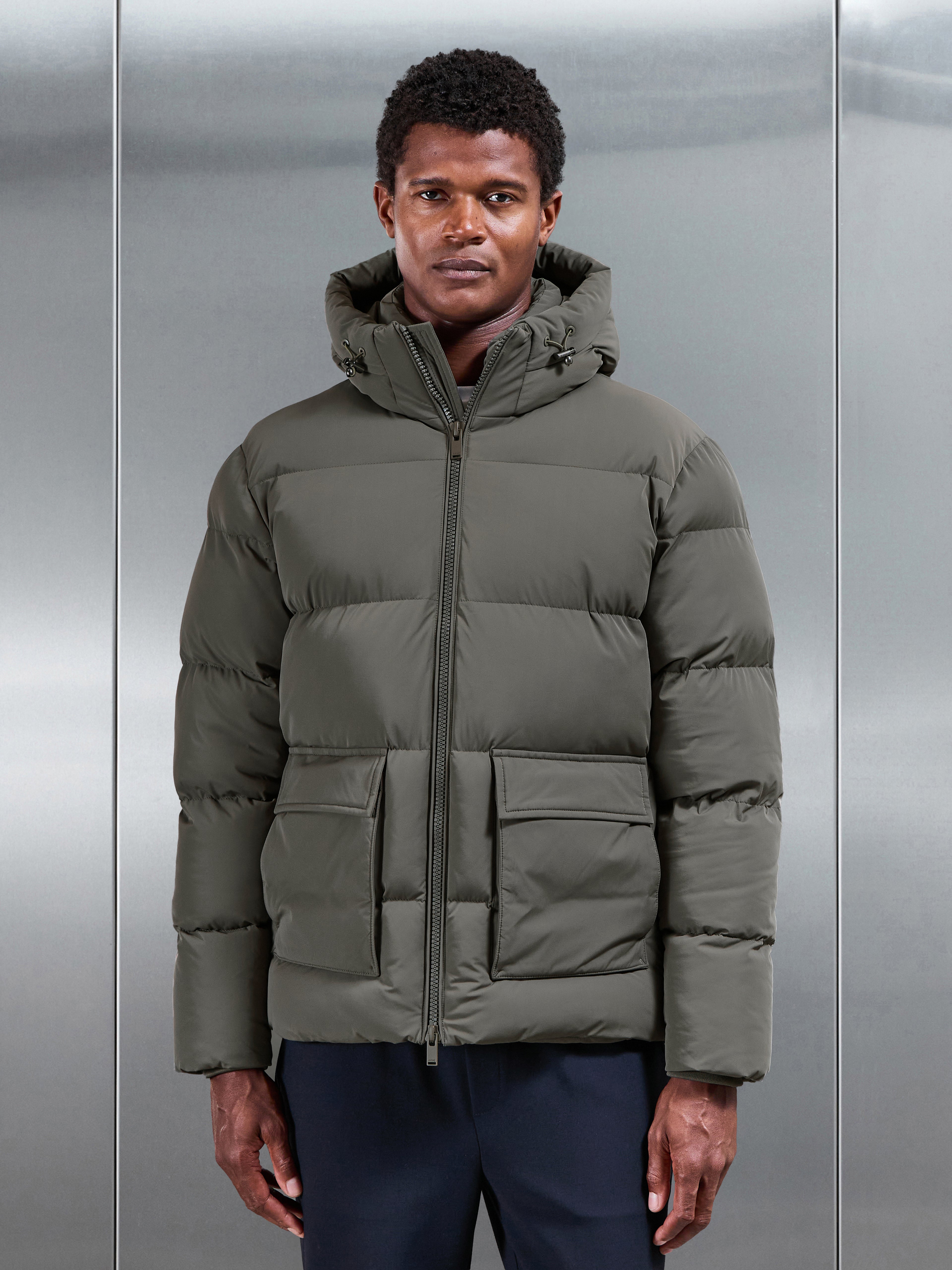 Puffer Parka in Olive