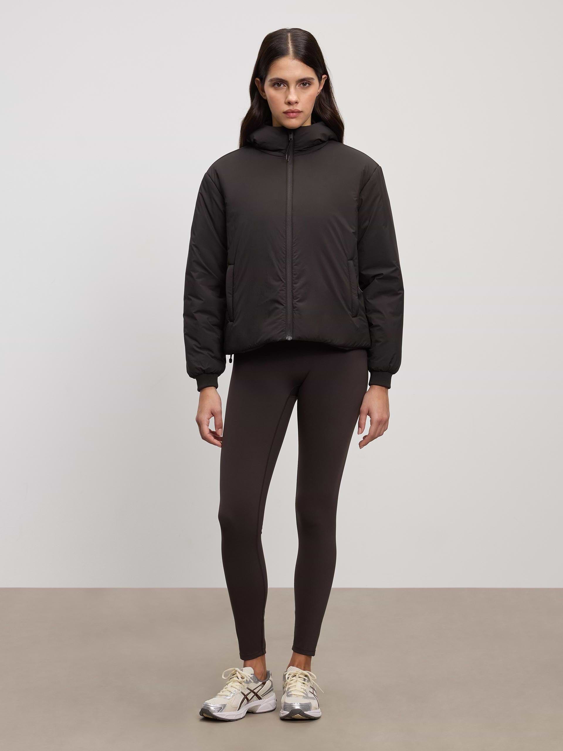 Womens Puffer Windbreaker in Brown