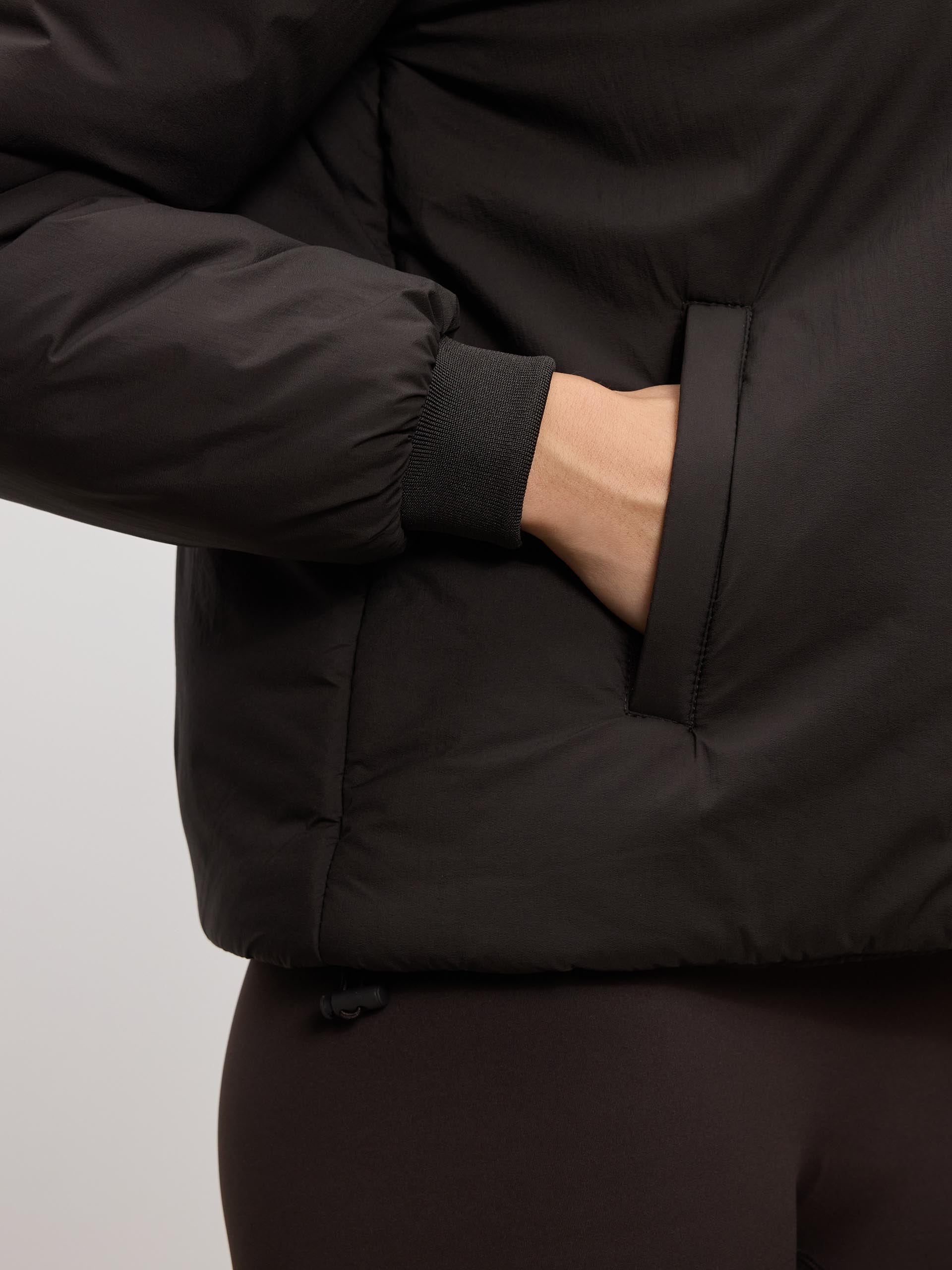 Womens Puffer Windbreaker in Brown