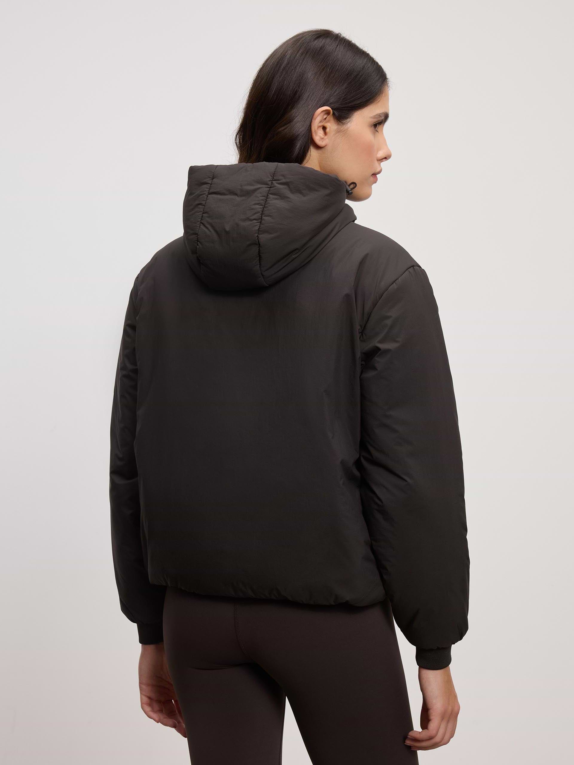 Womens Puffer Windbreaker in Brown