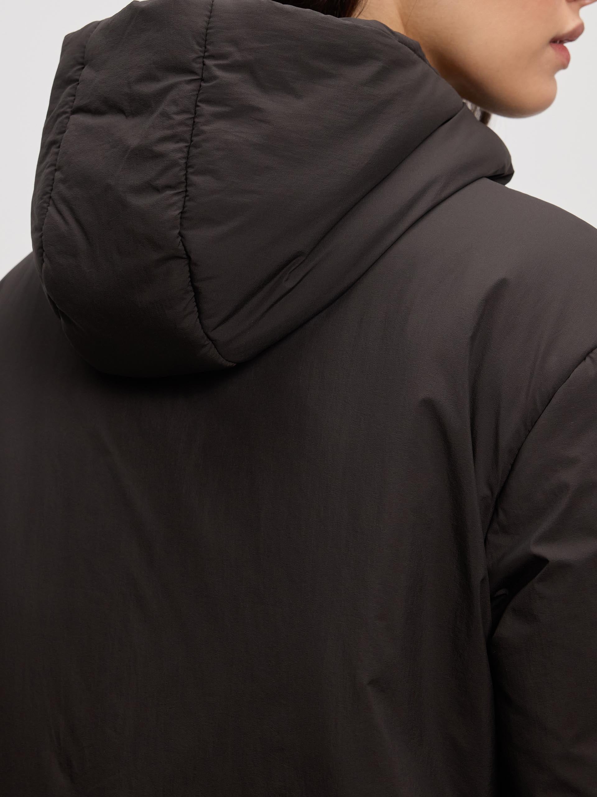 Womens Puffer Windbreaker in Brown