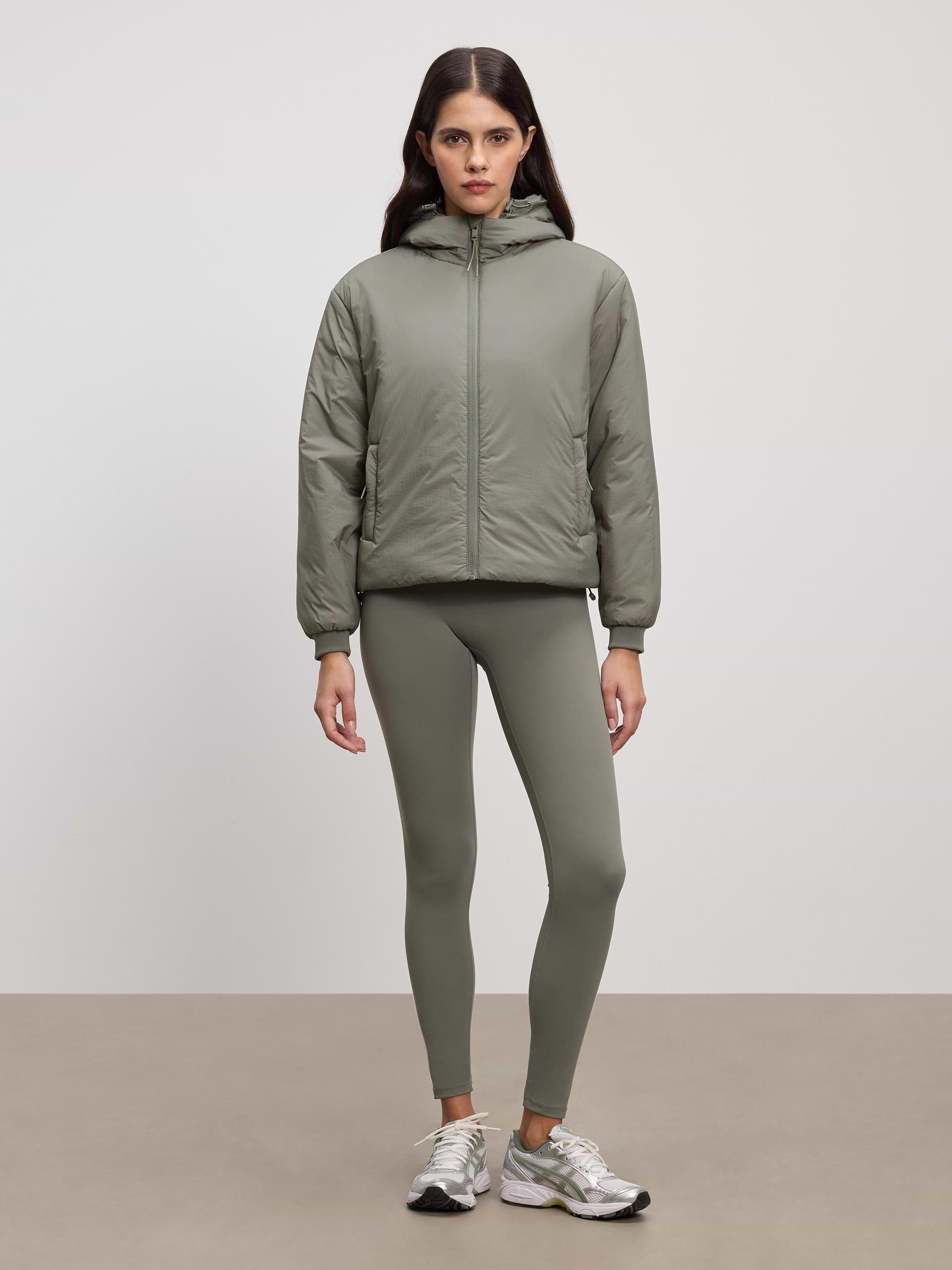 Womens Puffer Windbreaker in Sage
