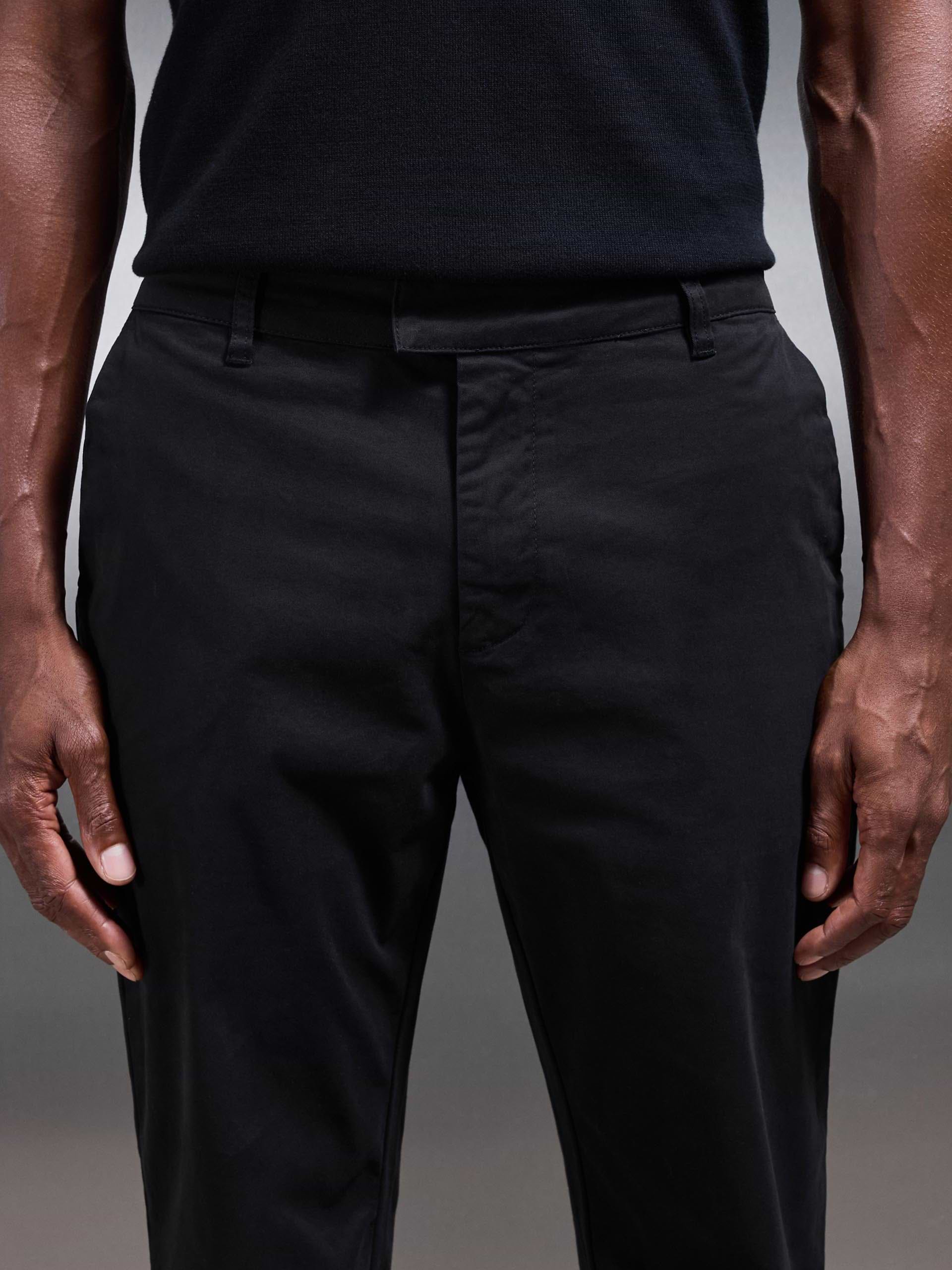 Regular Fit Chino Trouser in Black