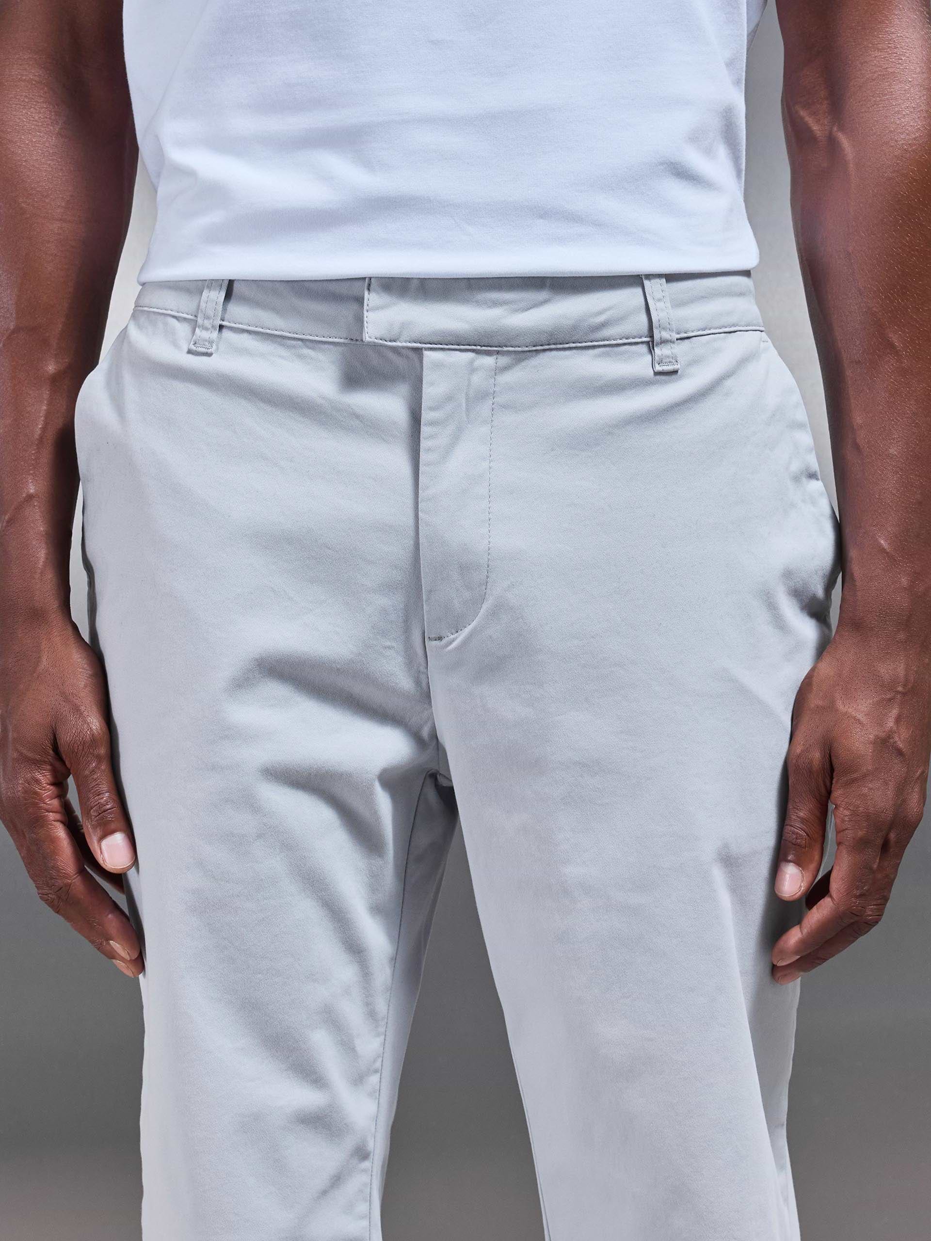 Regular Fit Chino Trouser in Mid Grey