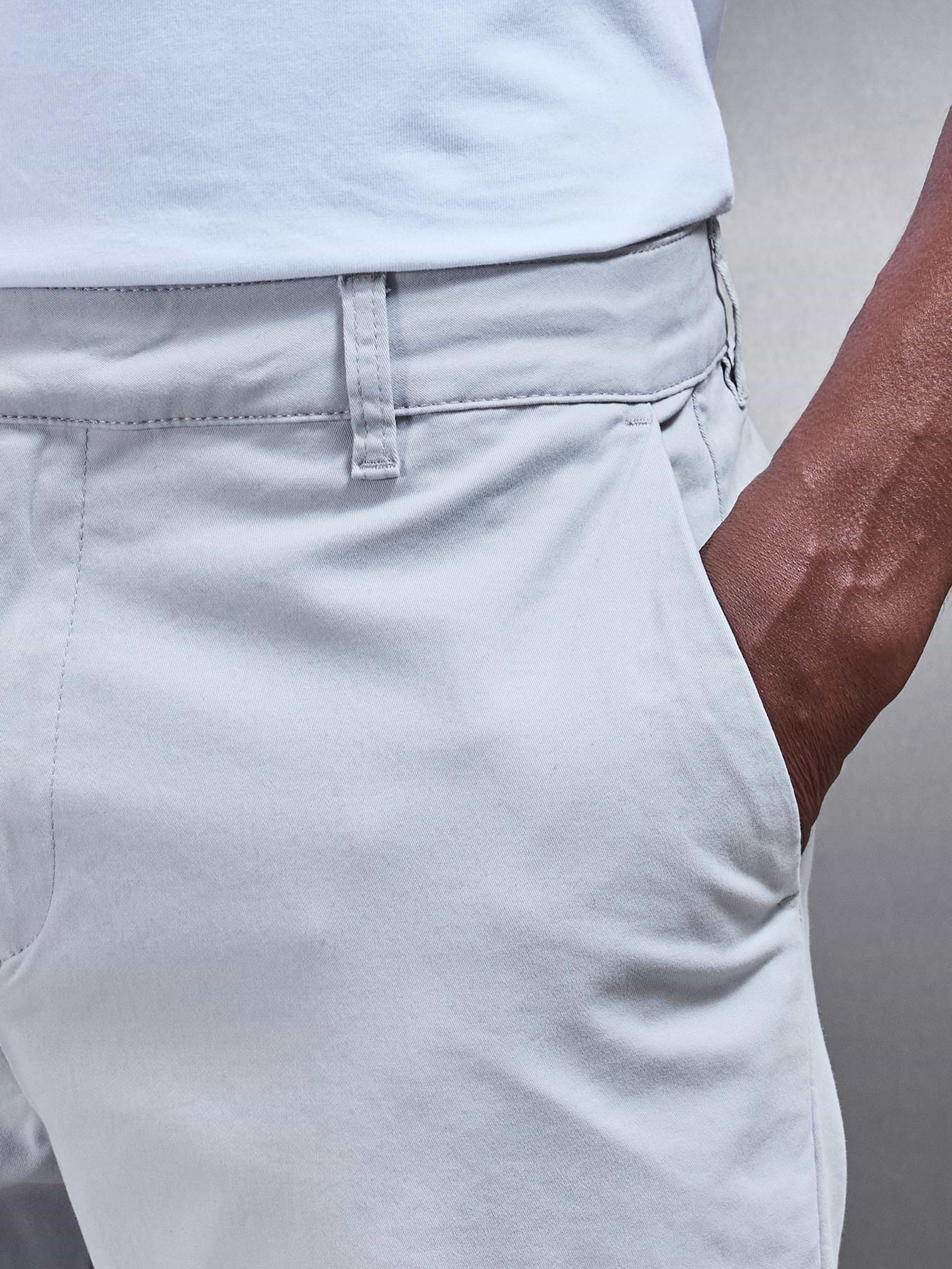 Regular Fit Chino Trouser in Mid Grey