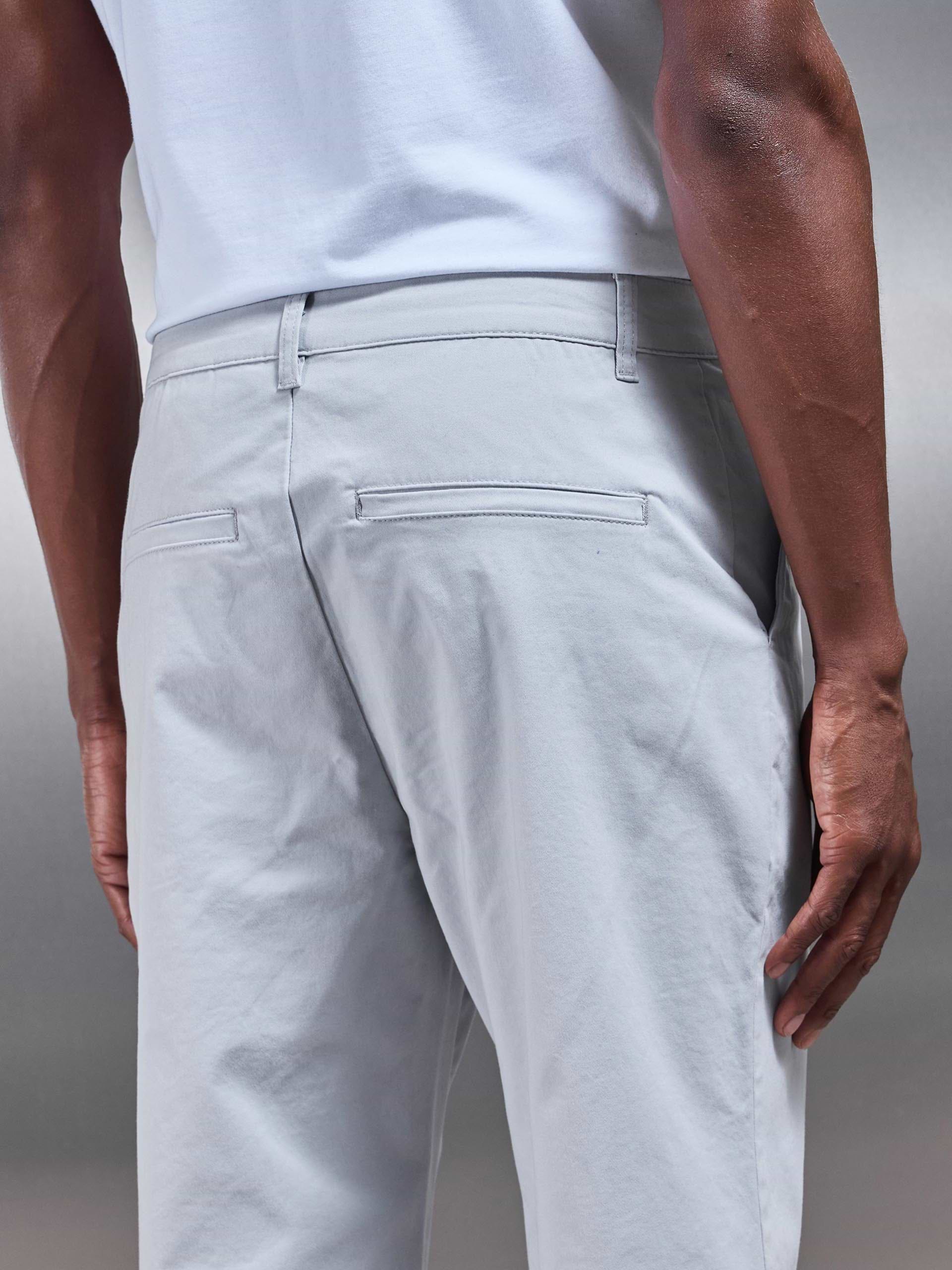 Regular Fit Chino Trouser in Mid Grey