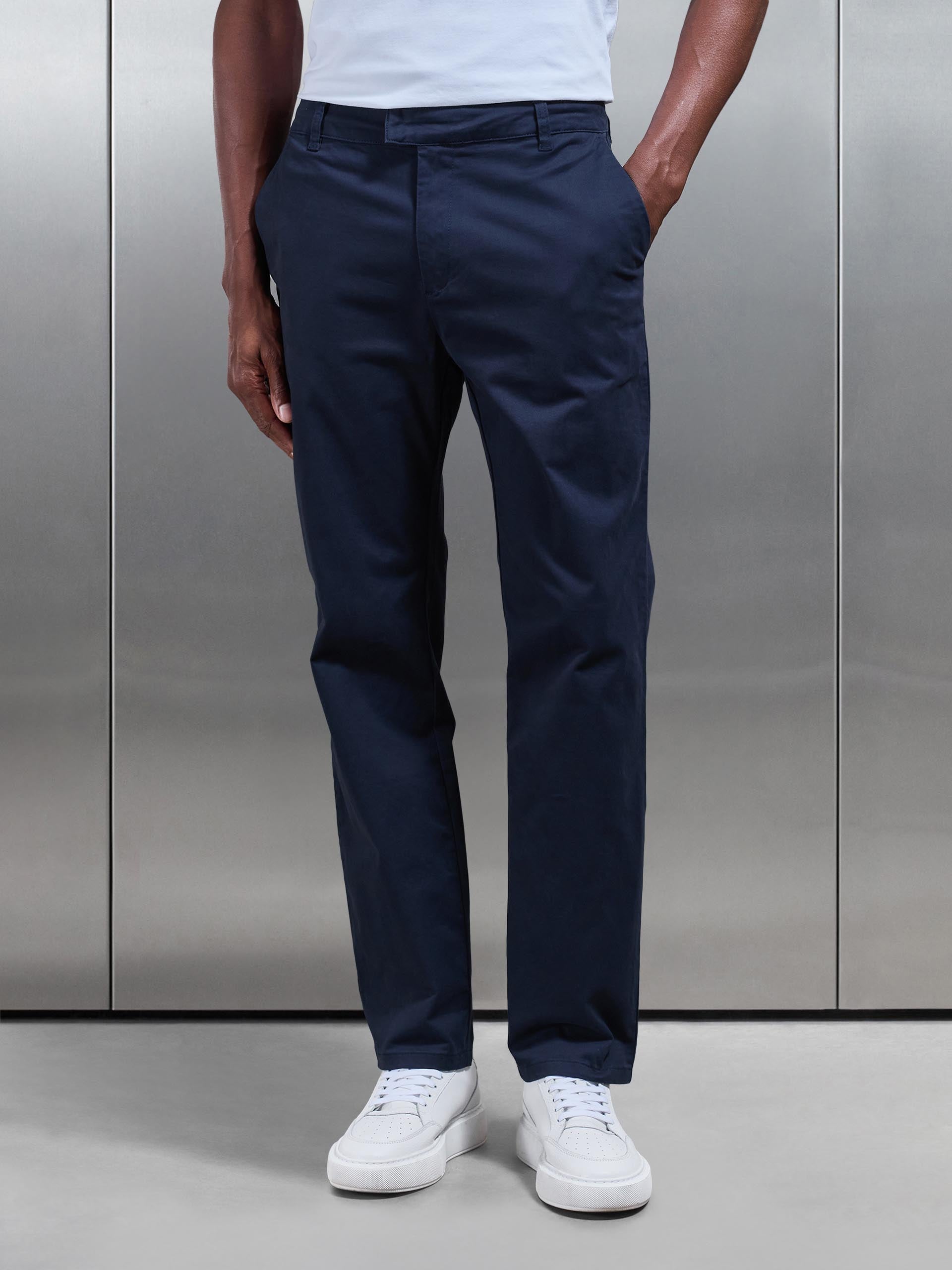 Regular Fit Chino Trouser in Navy