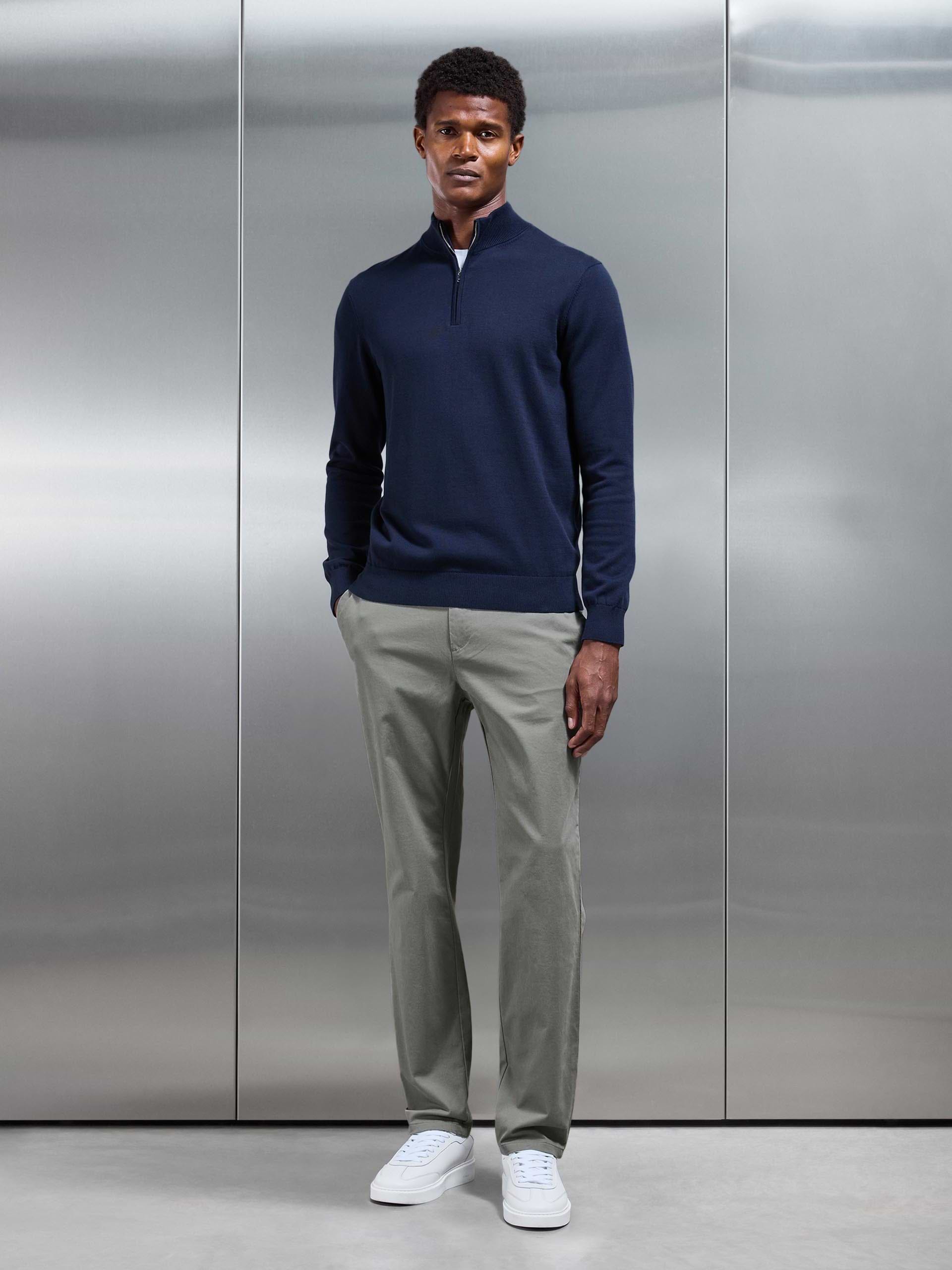 Regular Fit Chino Trouser in Olive