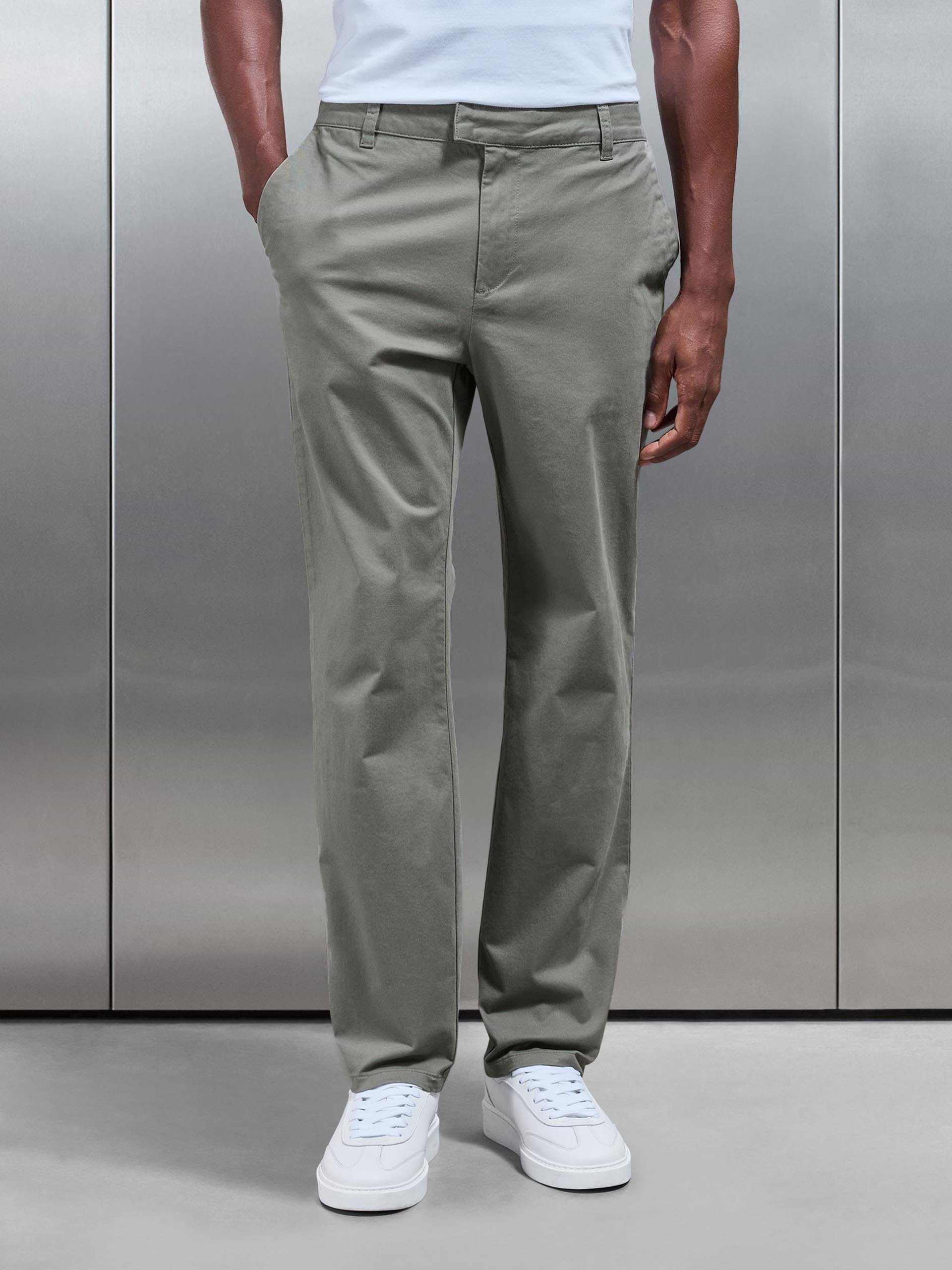 Regular Fit Chino Trouser in Olive