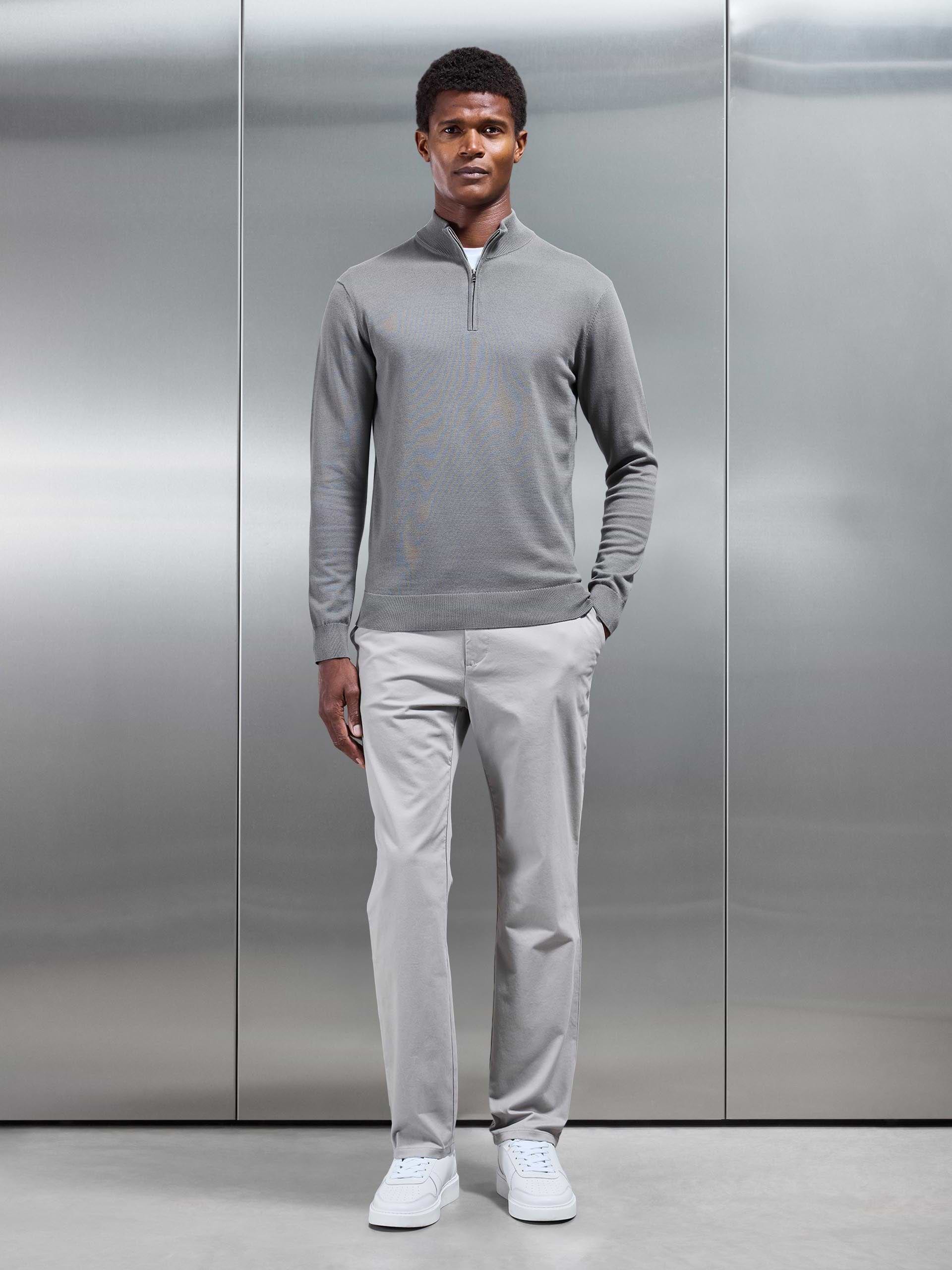 Regular Fit Chino Trouser in Stone