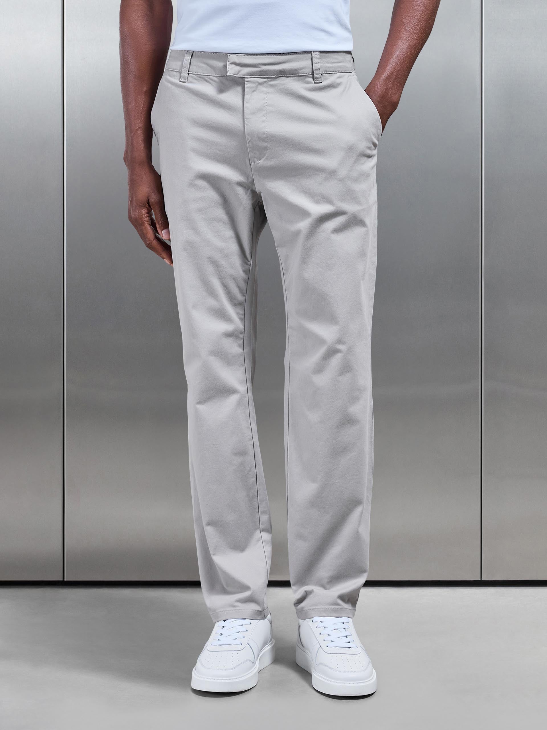 Regular Fit Chino Trouser in Stone
