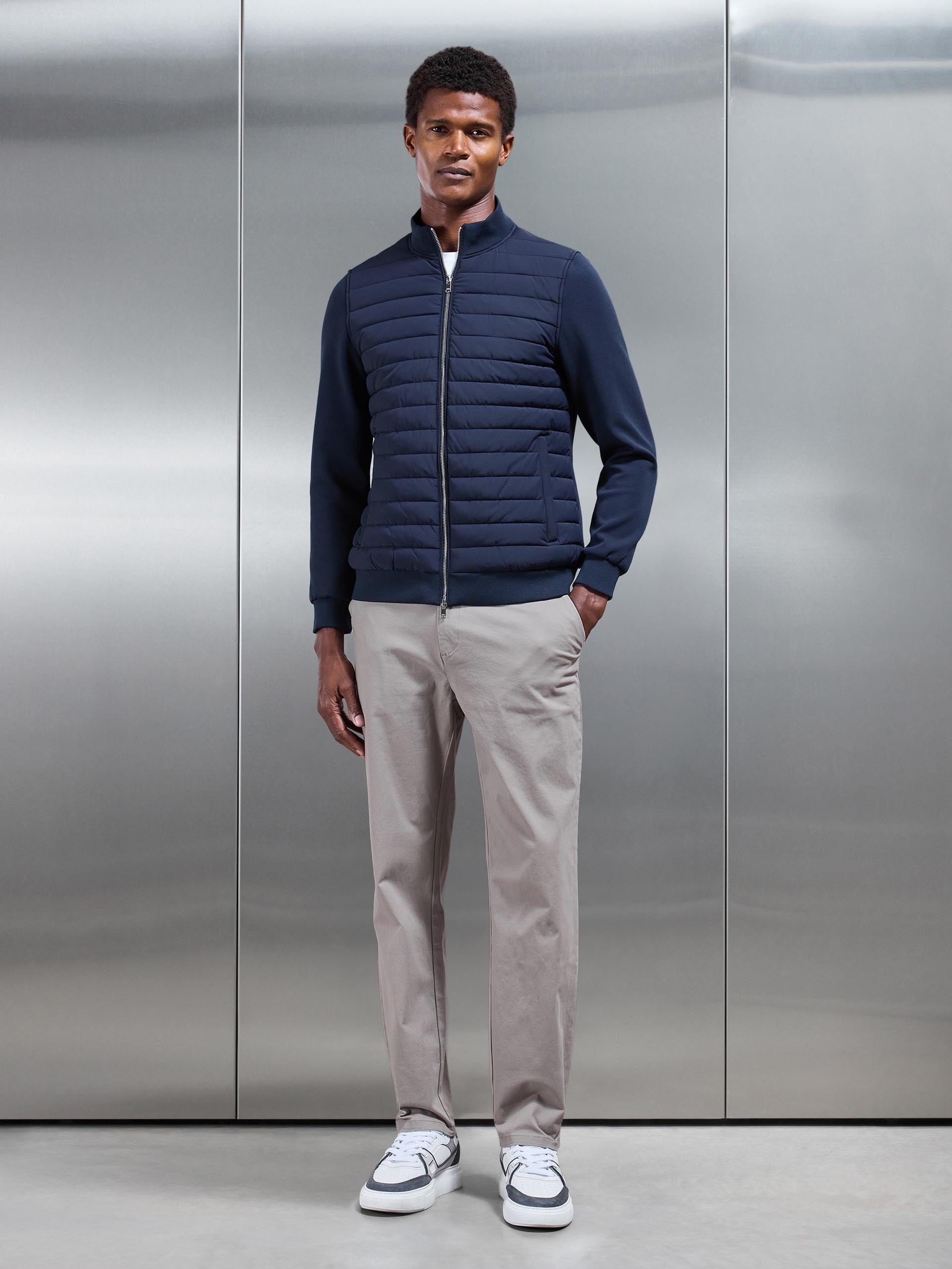 Regular Fit Chino Trouser in Taupe