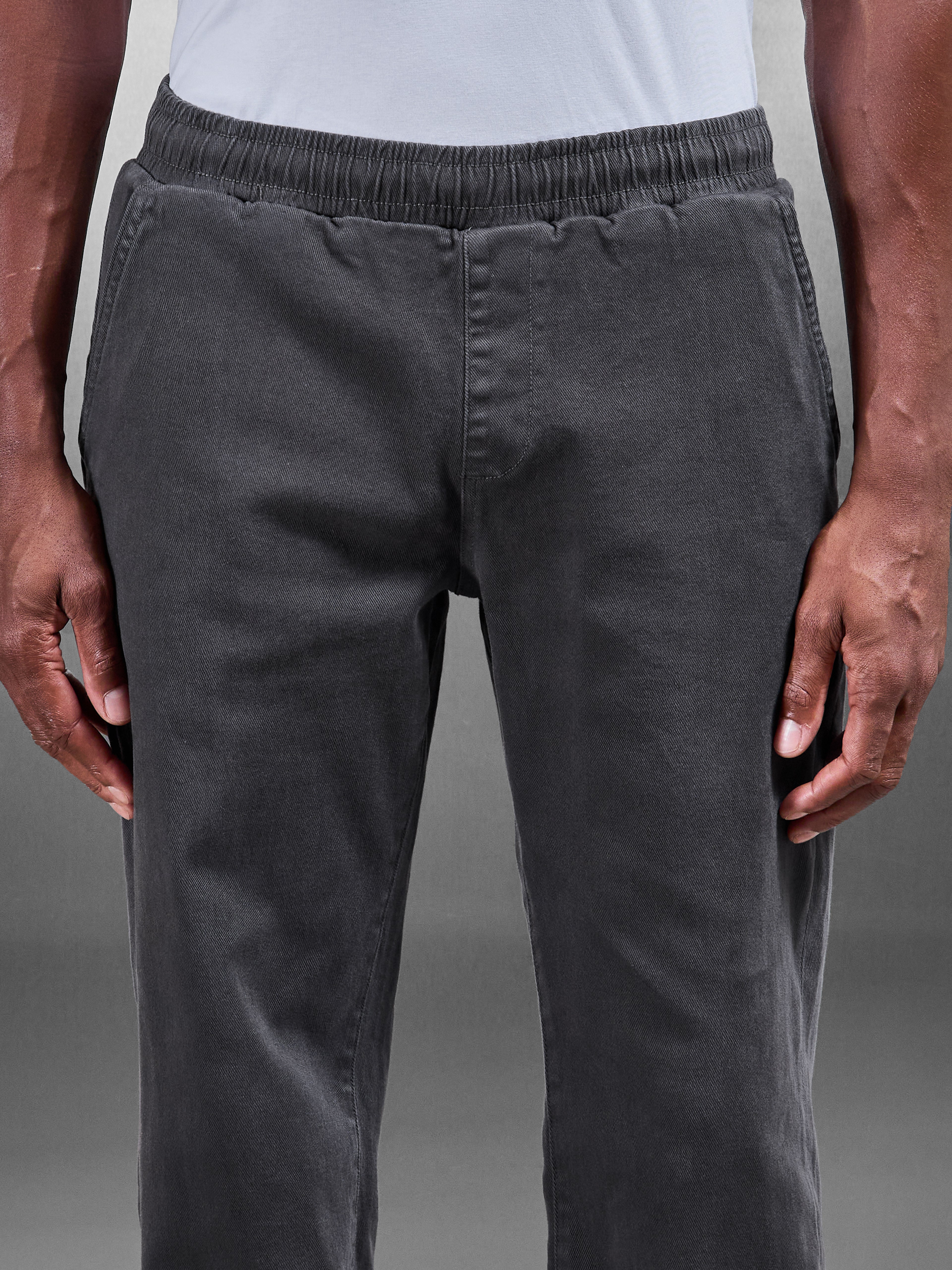 Relaxed Cotton Twill Trouser in Grey