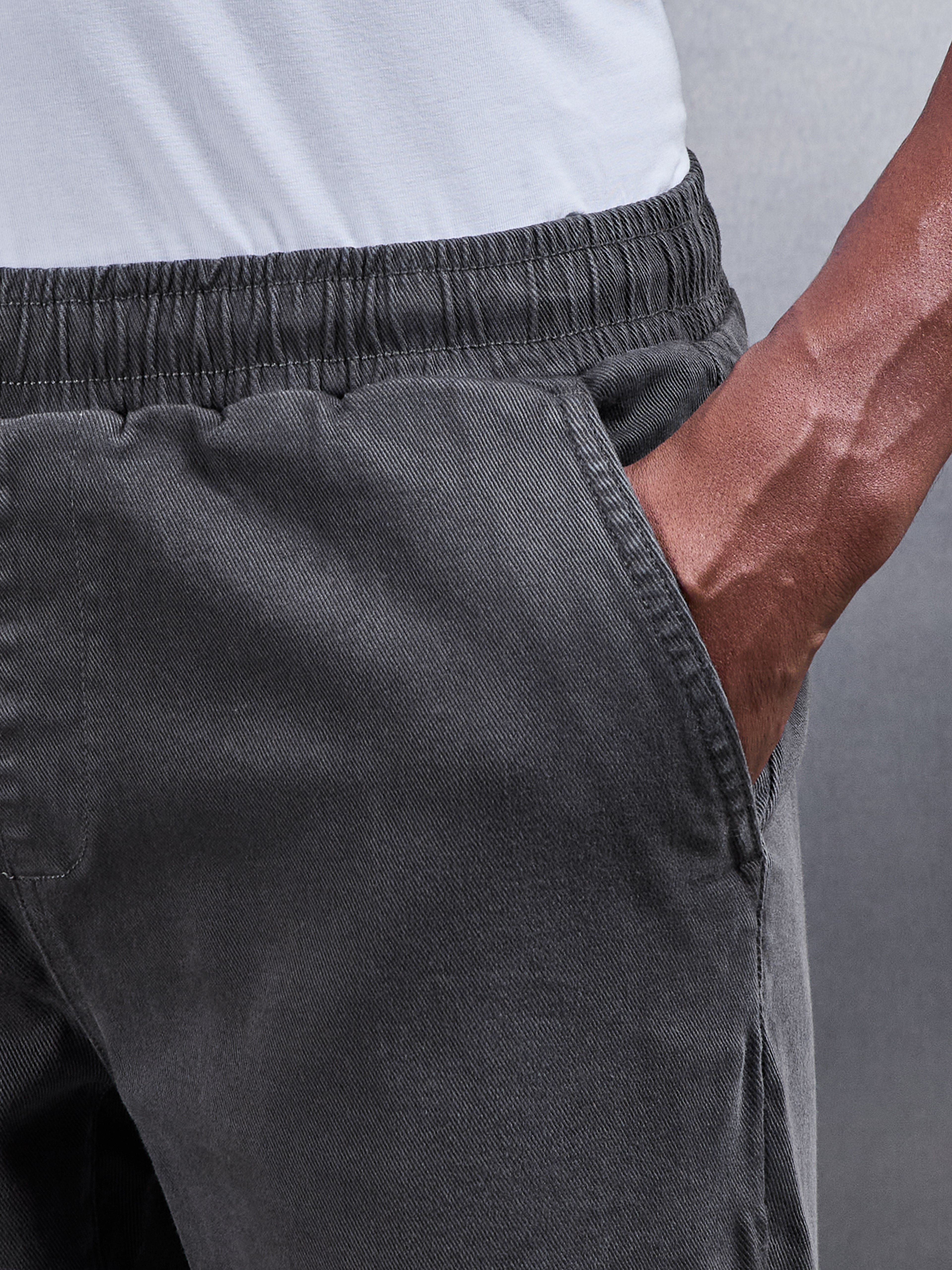 Relaxed Cotton Twill Trouser in Grey