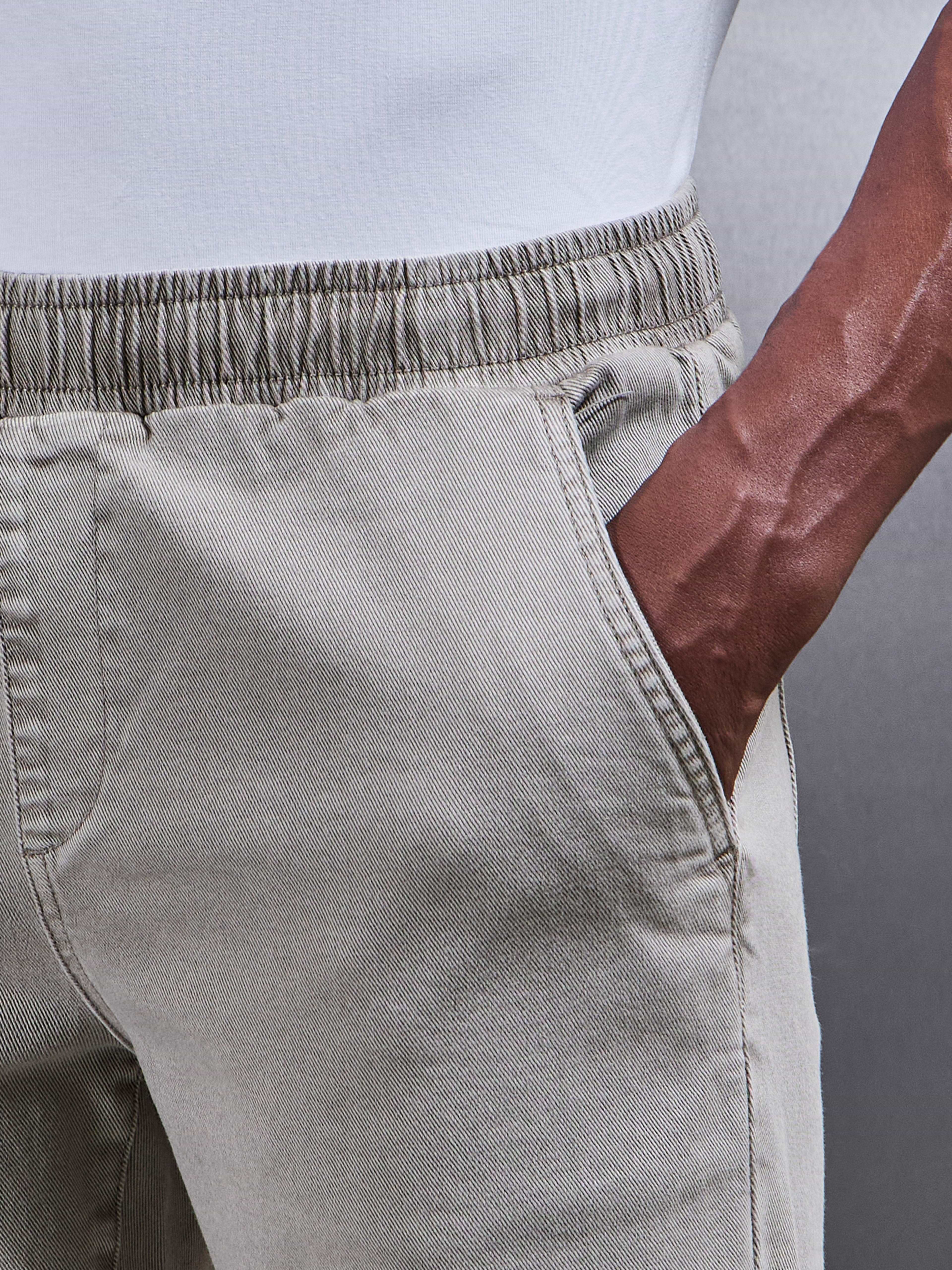 Relaxed Cotton Twill Trouser in Stone