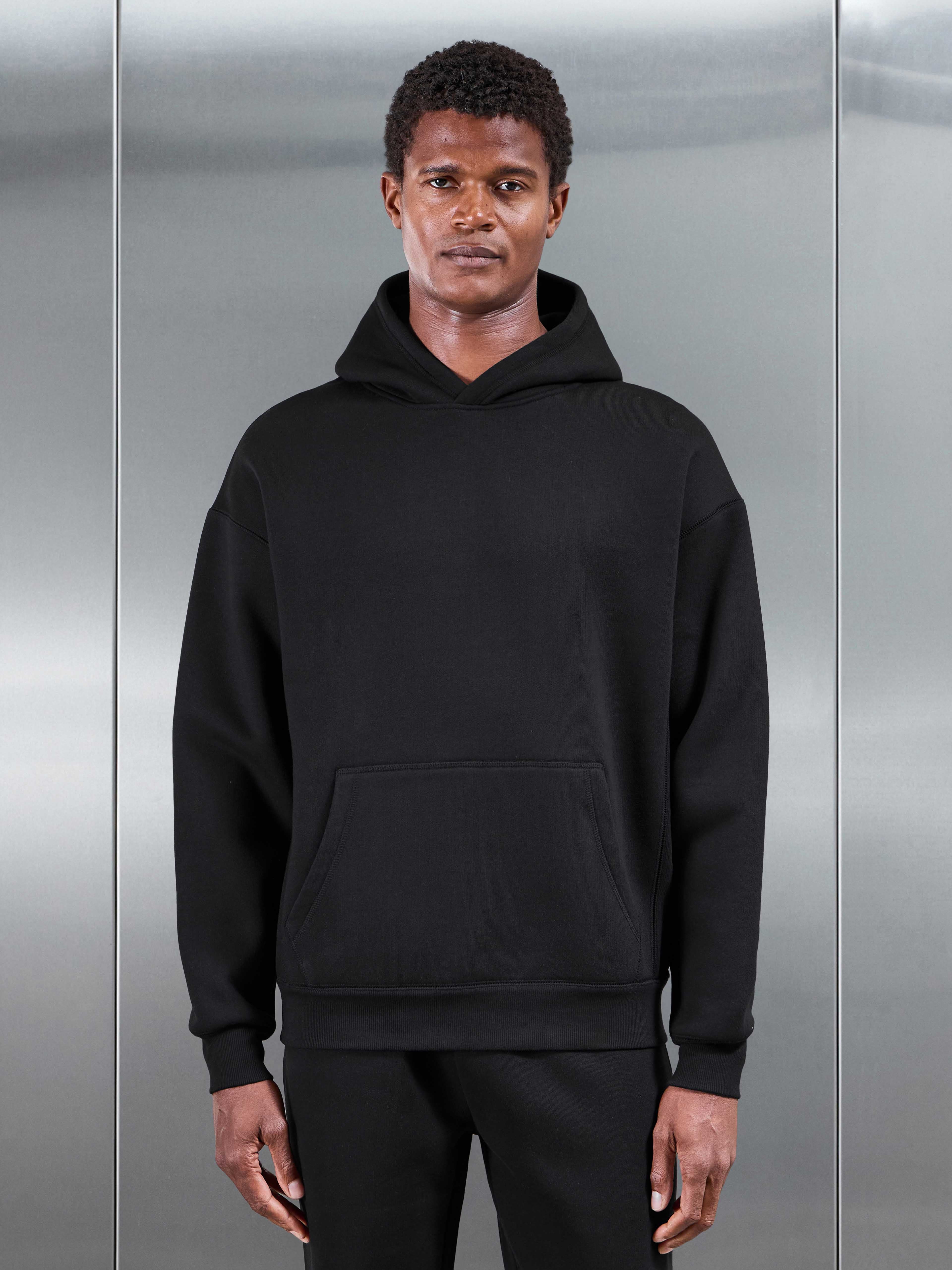 Relaxed Fit Hoodie in Black