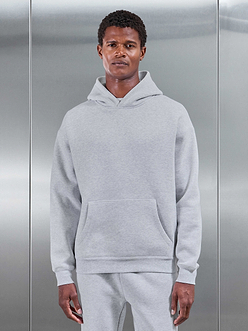 Relaxed Fit Hoodie in Marl Grey