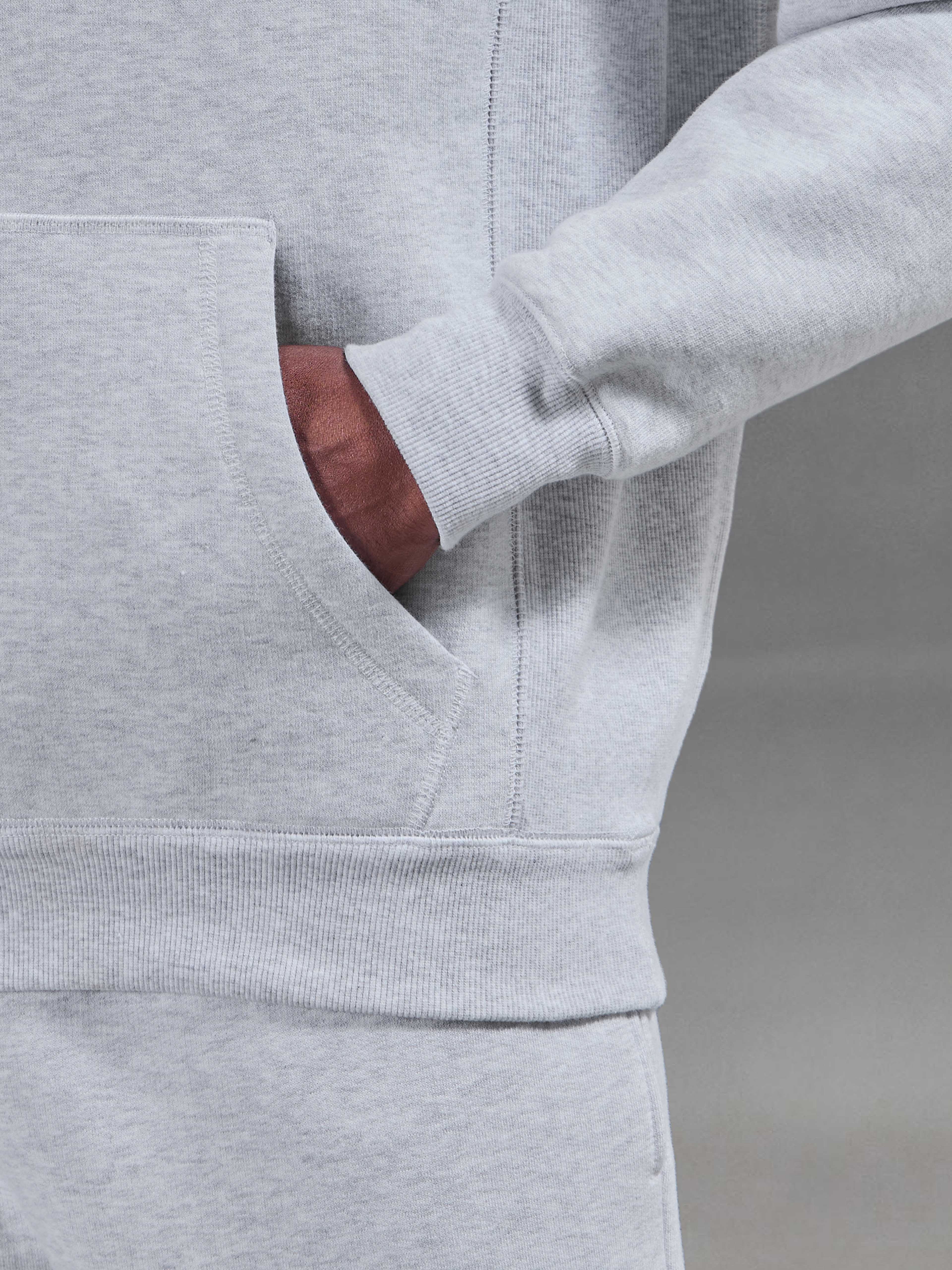 Relaxed Fit Hoodie in Marl Grey