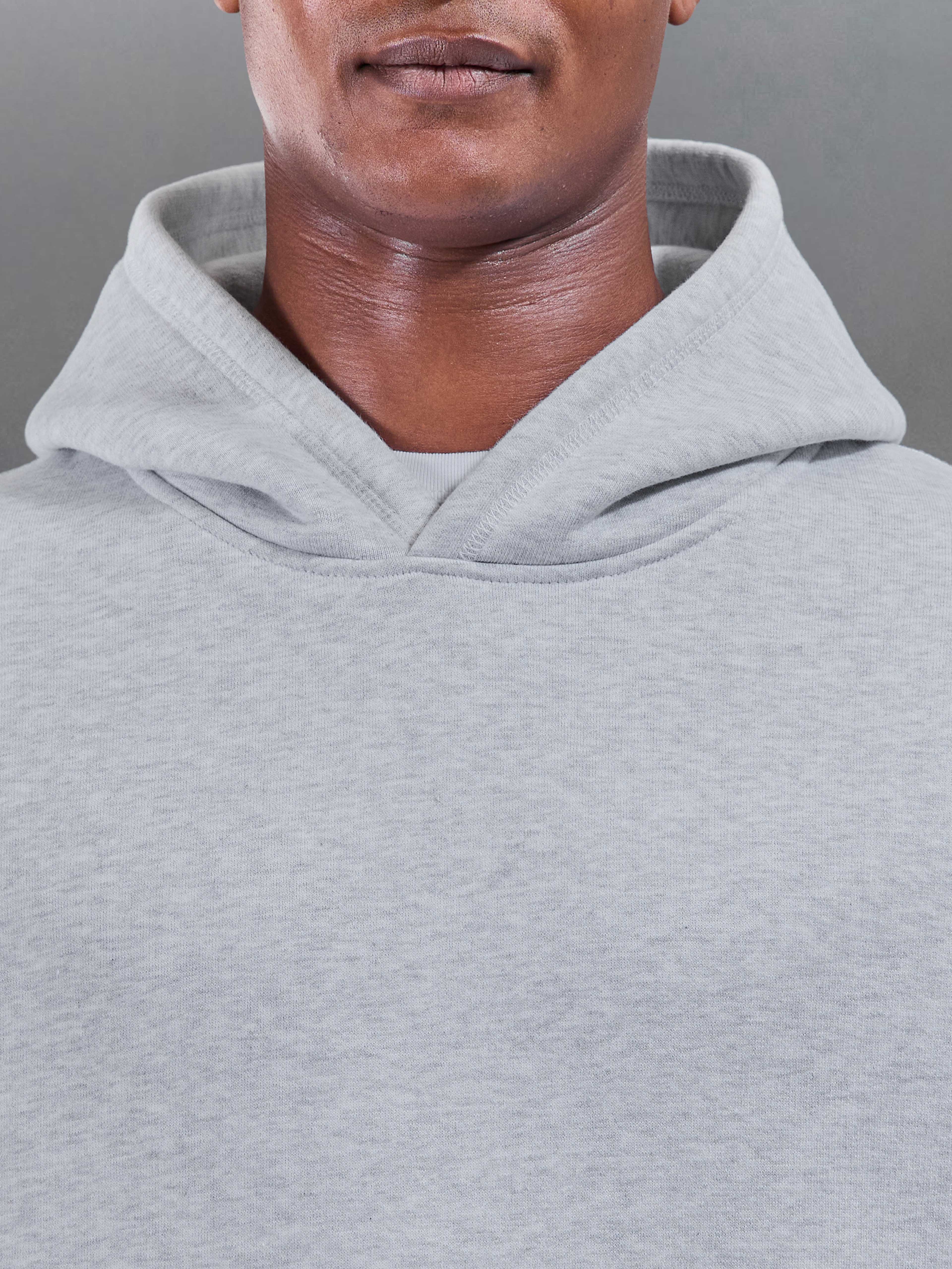 Relaxed Fit Hoodie in Marl Grey