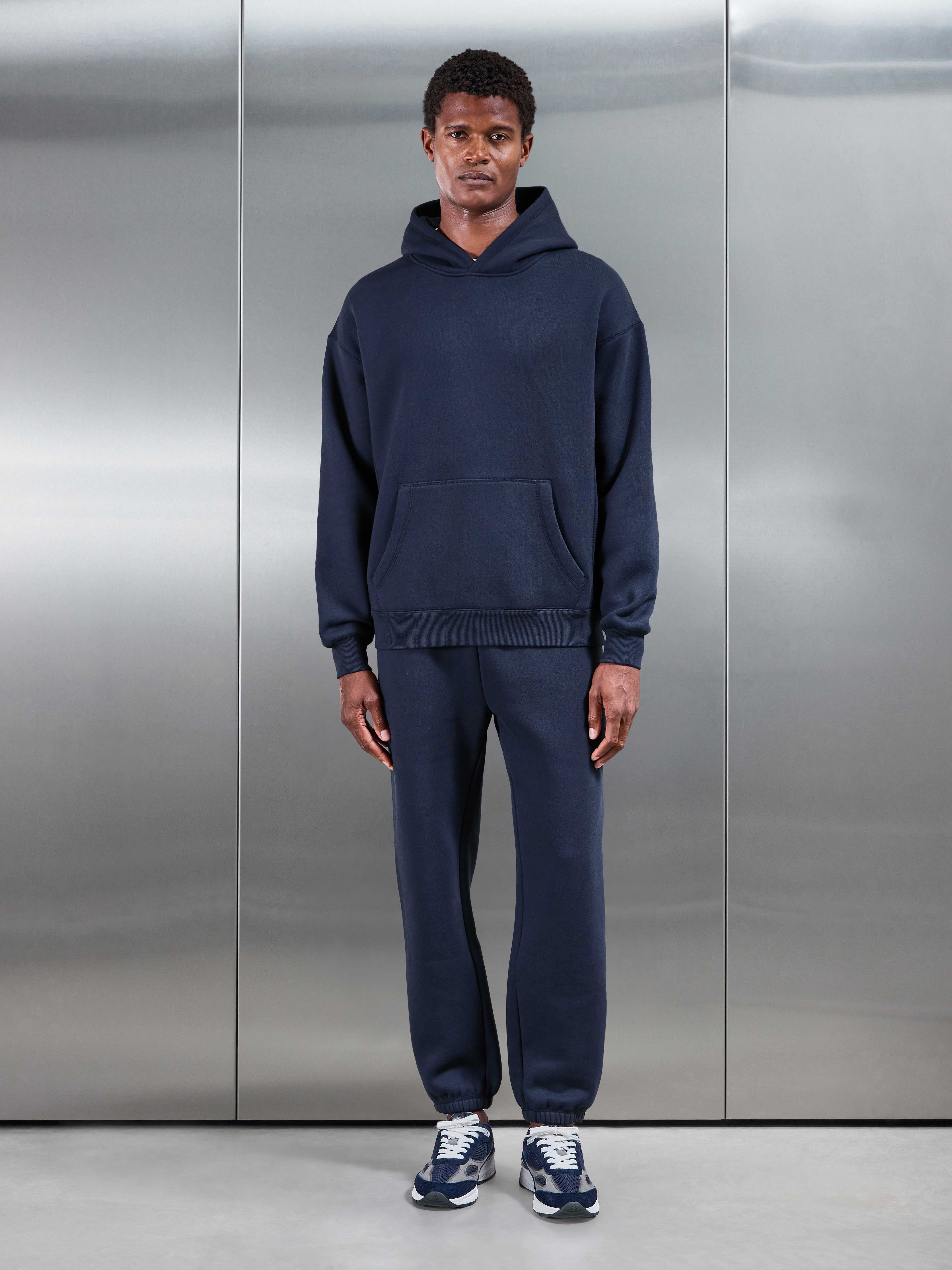 Relaxed Fit Hoodie in Navy