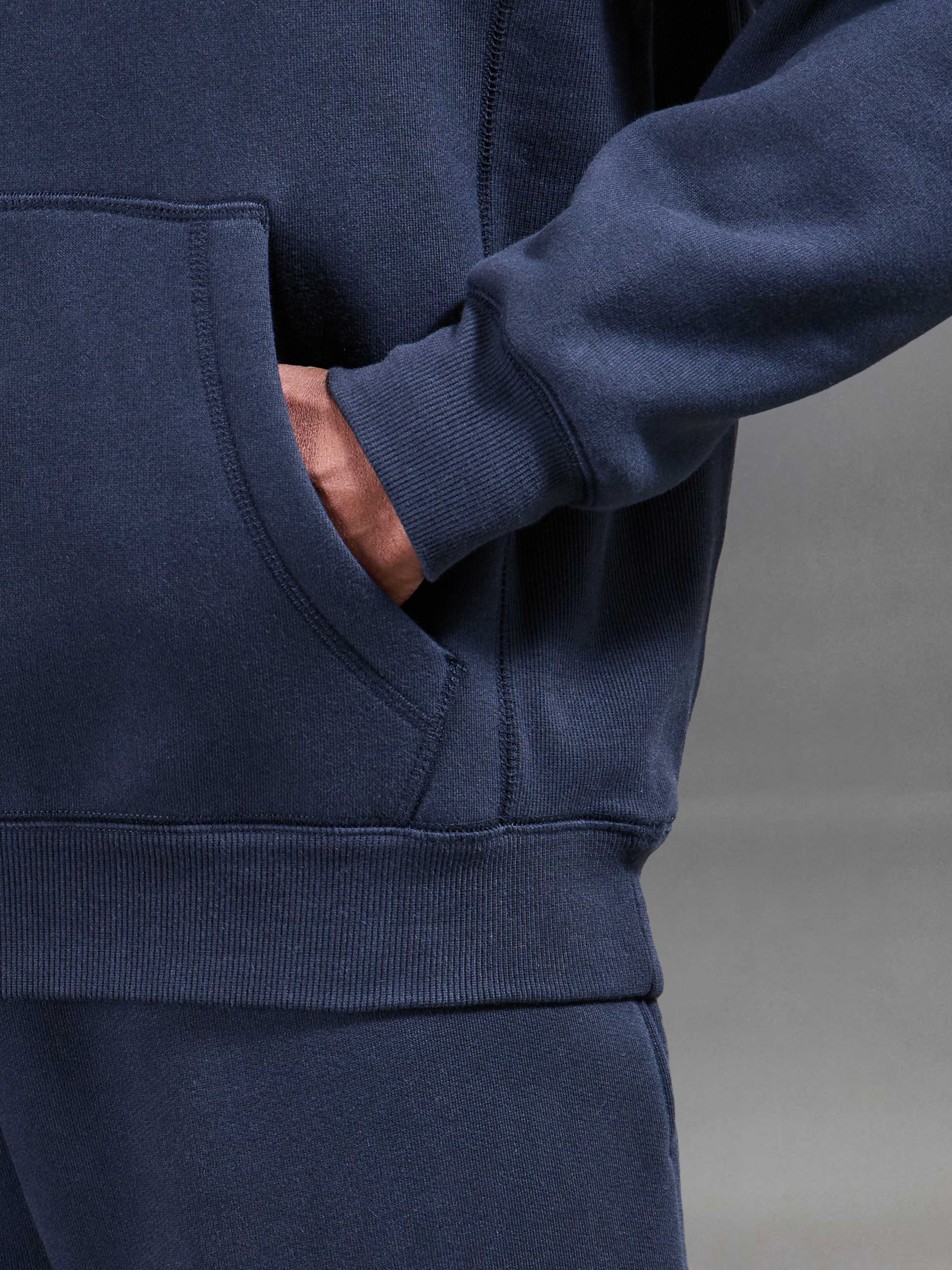 Relaxed Fit Hoodie in Navy