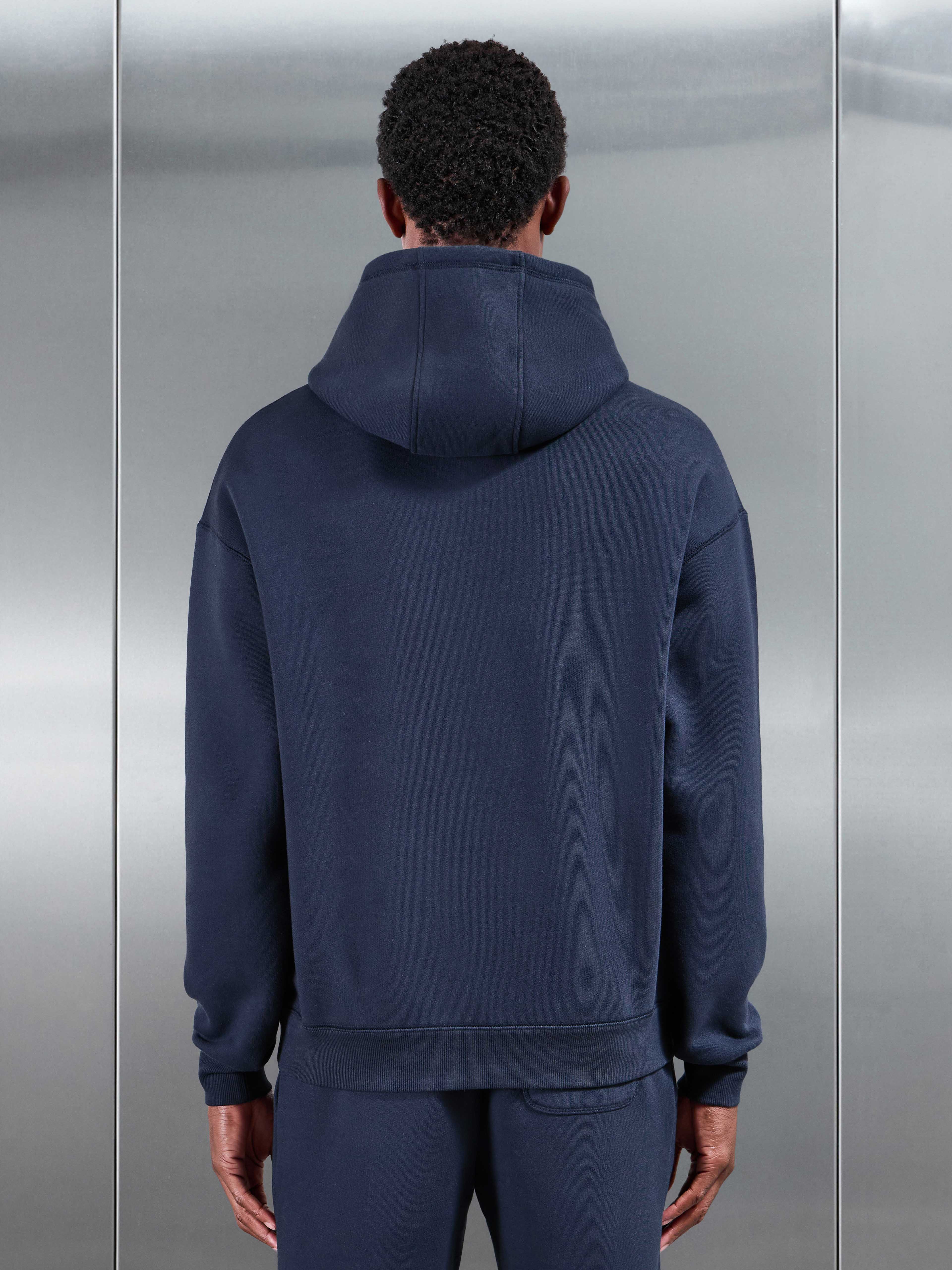 Relaxed Fit Hoodie in Navy