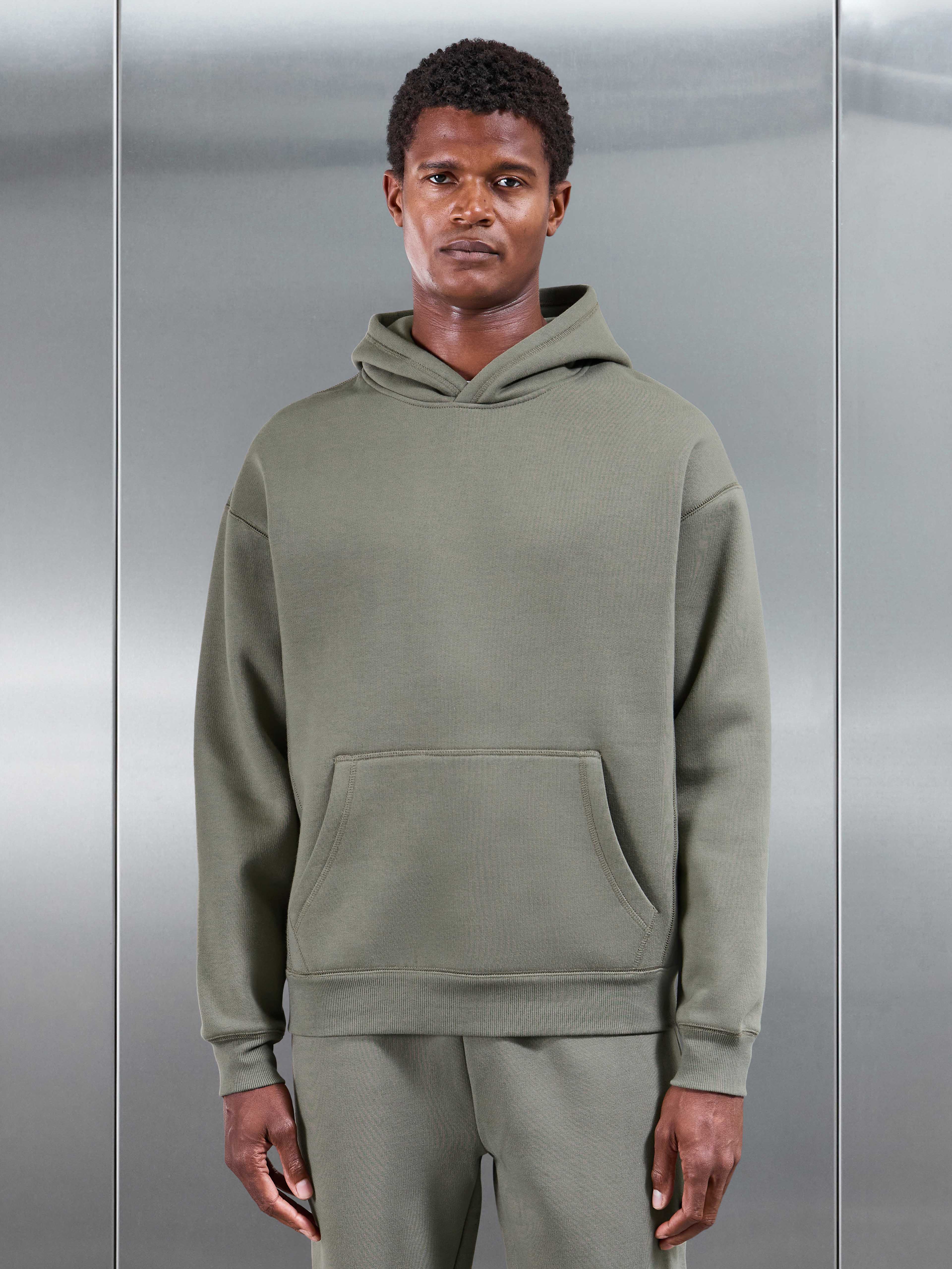 Relaxed Fit Hoodie in Olive