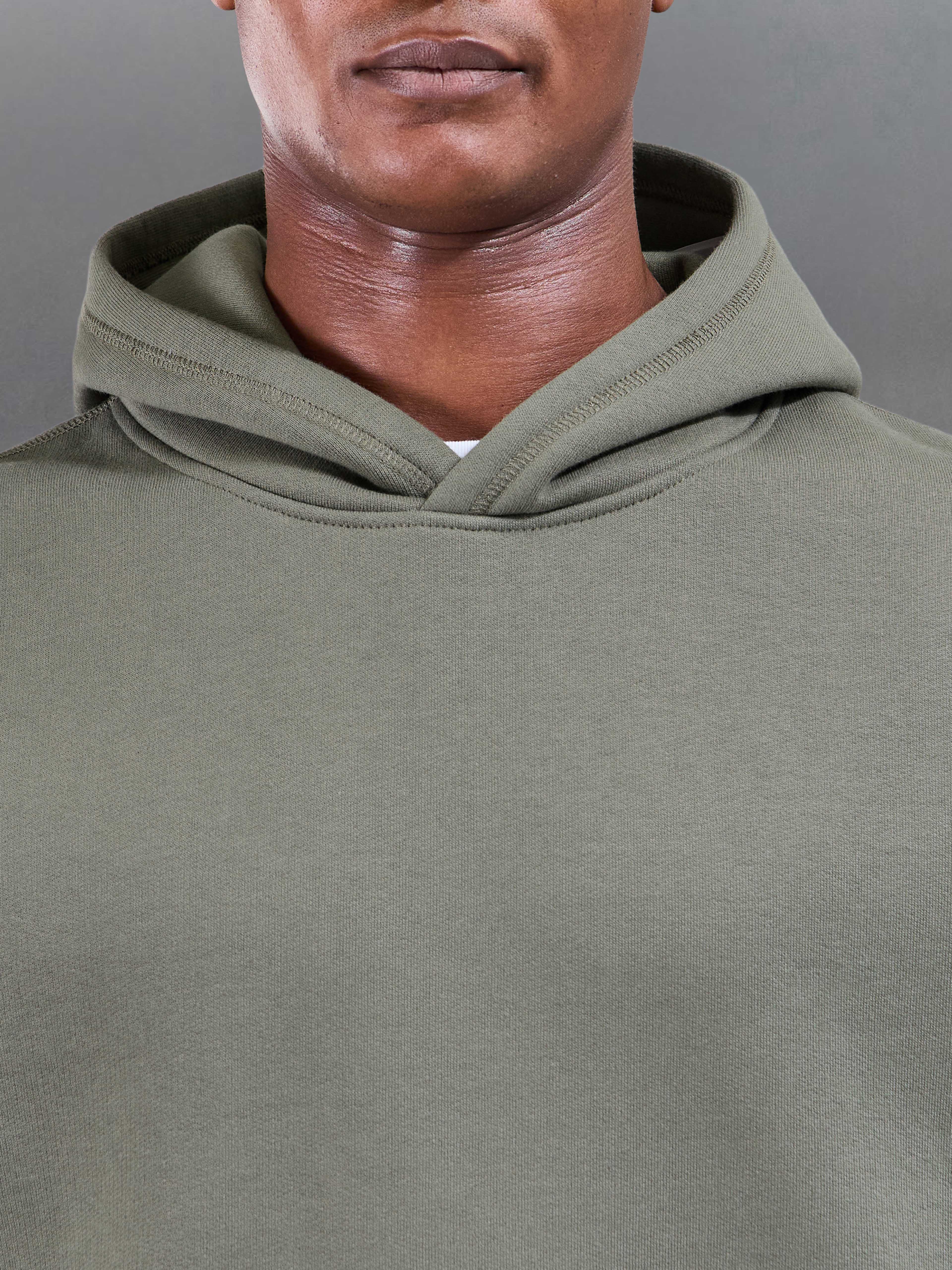 Relaxed Fit Hoodie in Olive