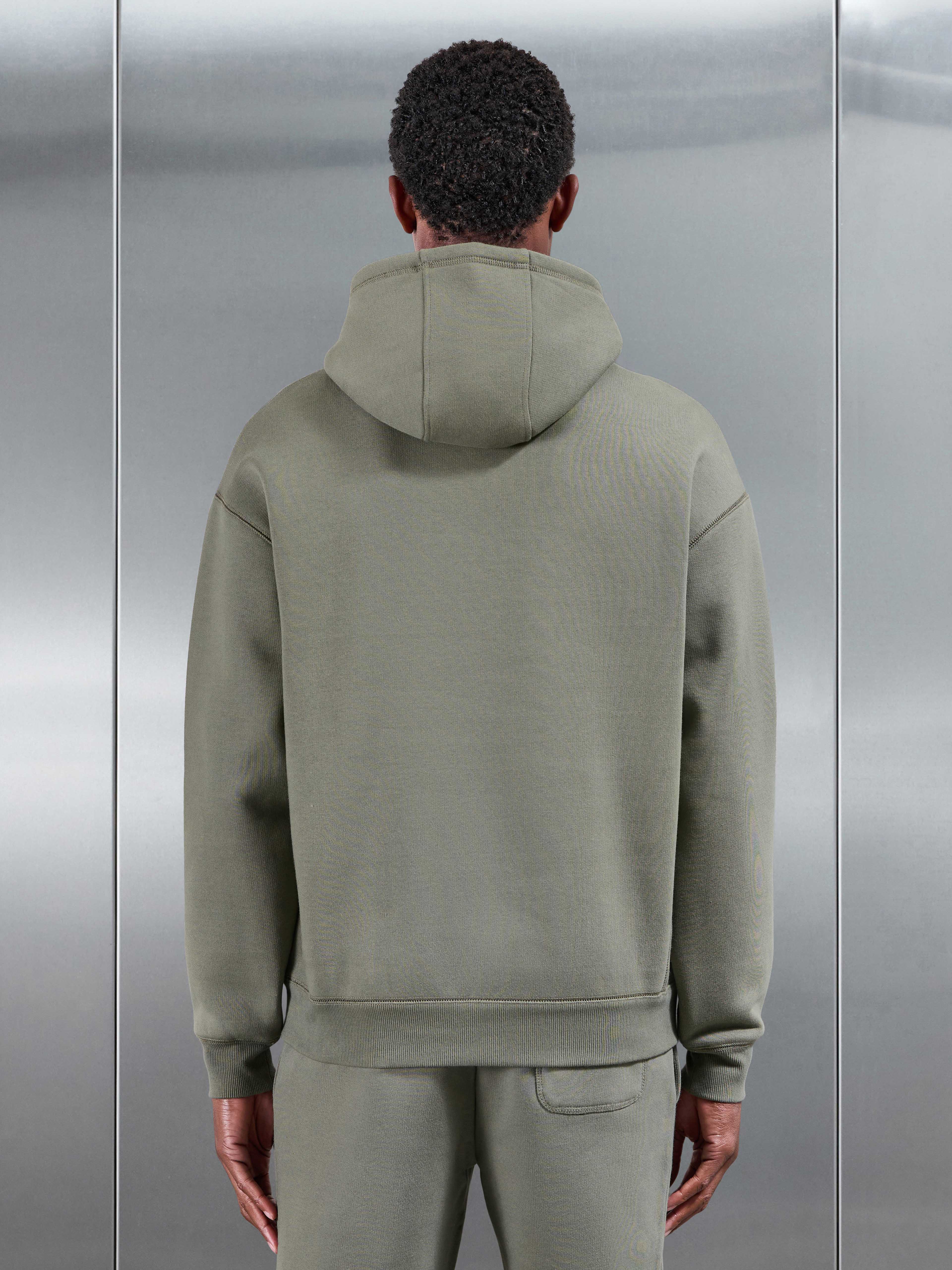 Relaxed Fit Hoodie in Olive