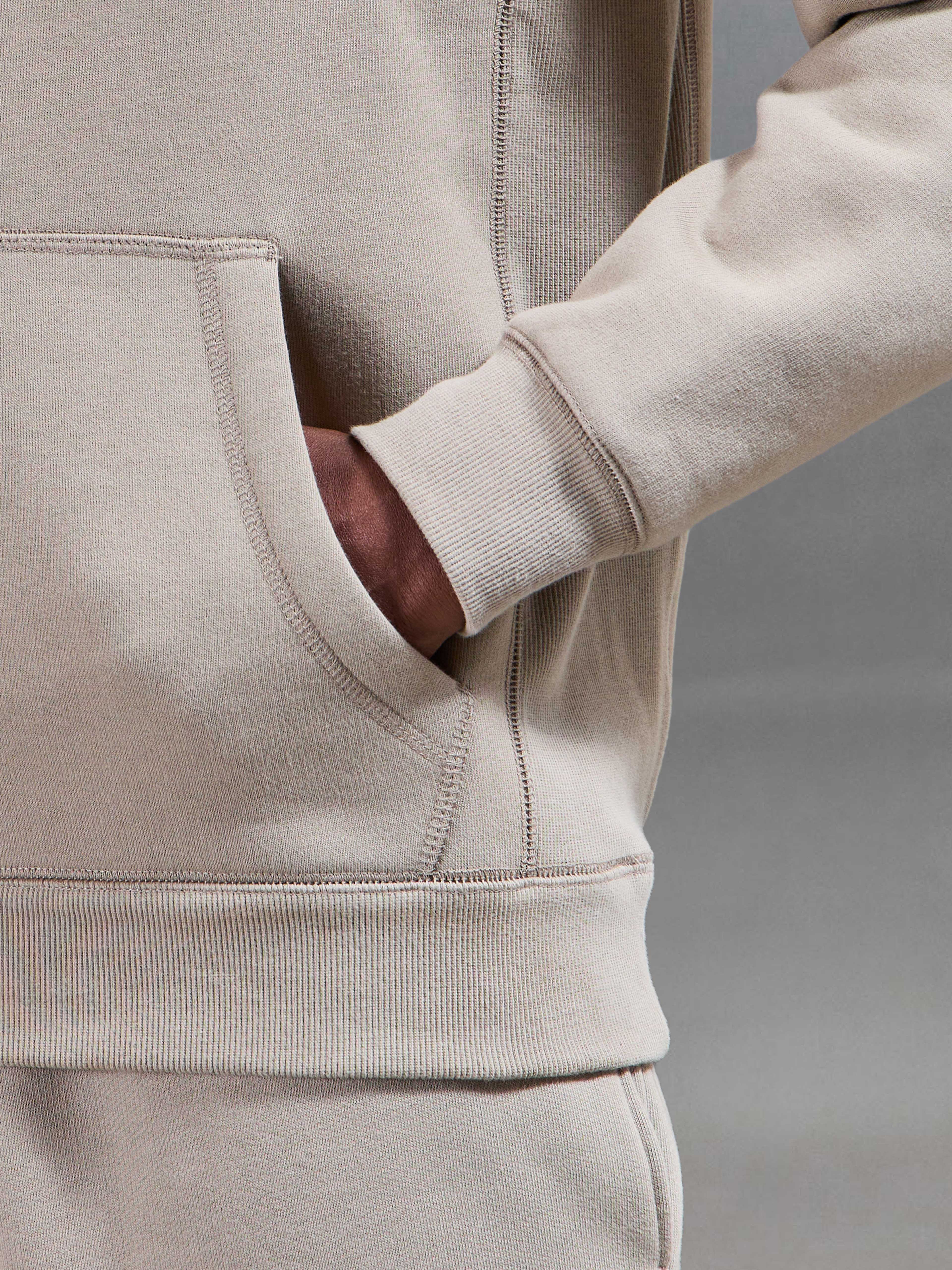 Relaxed Fit Hoodie in Stone