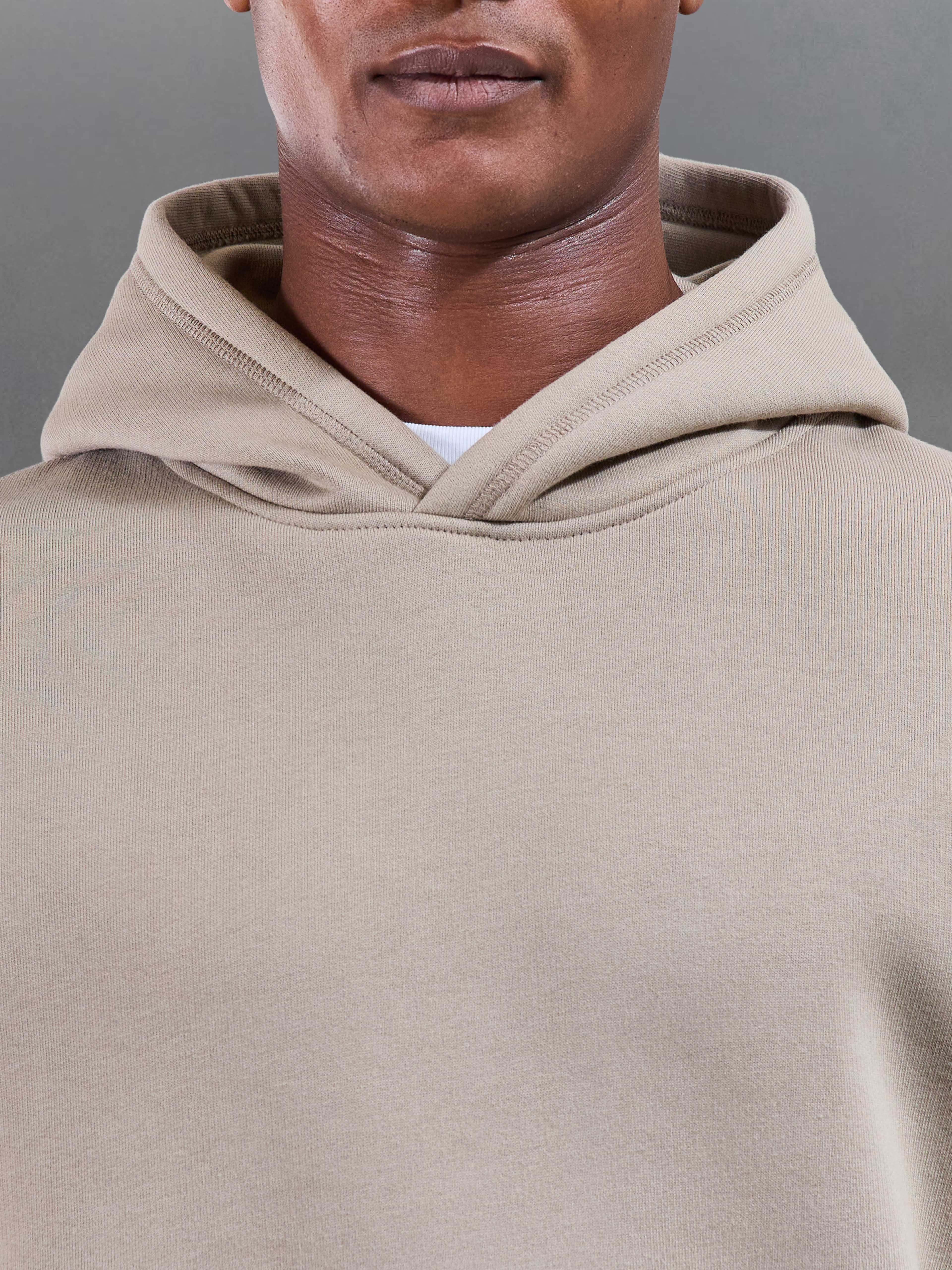 Relaxed Fit Hoodie in Stone