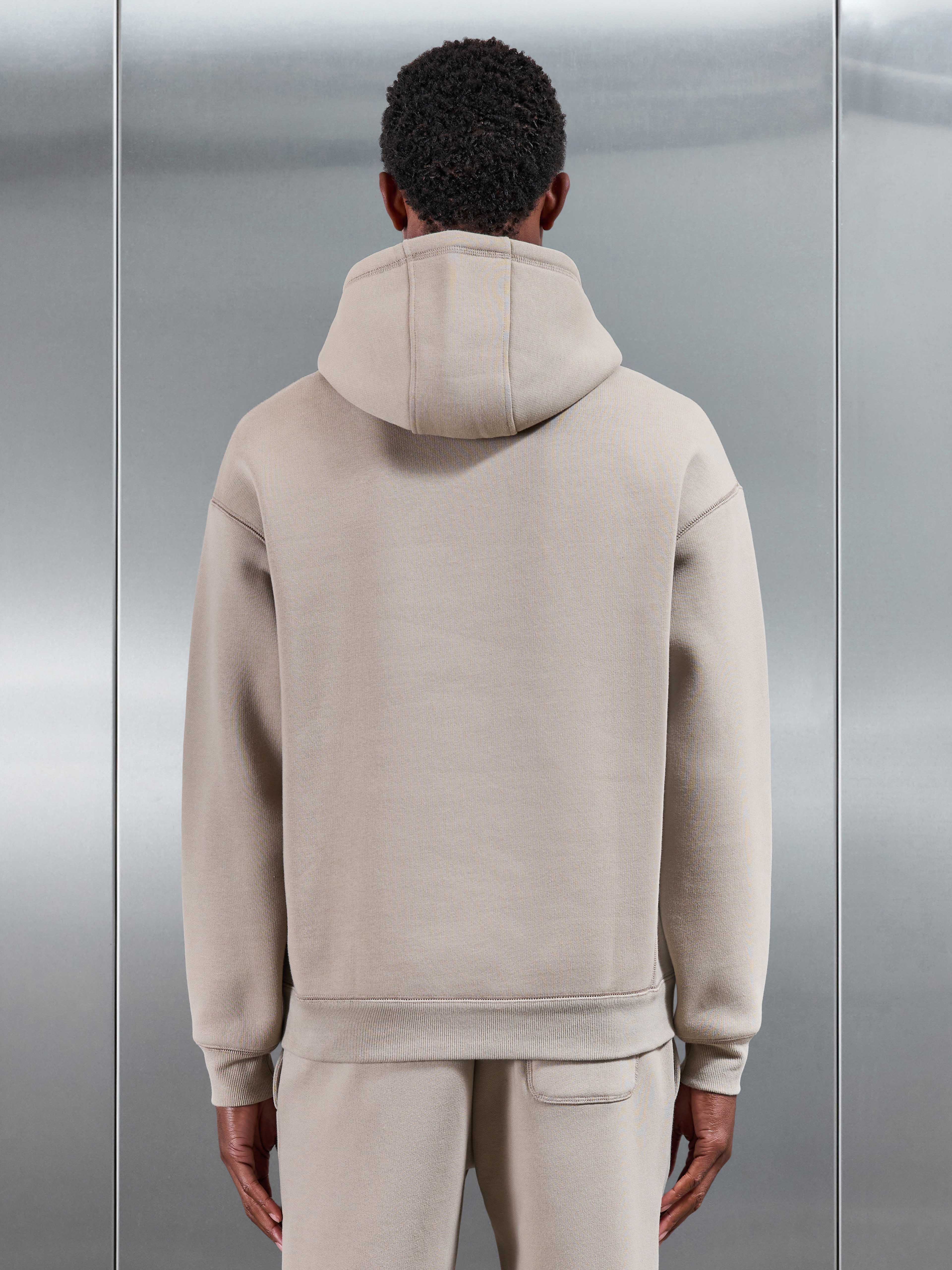 Relaxed Fit Hoodie in Stone