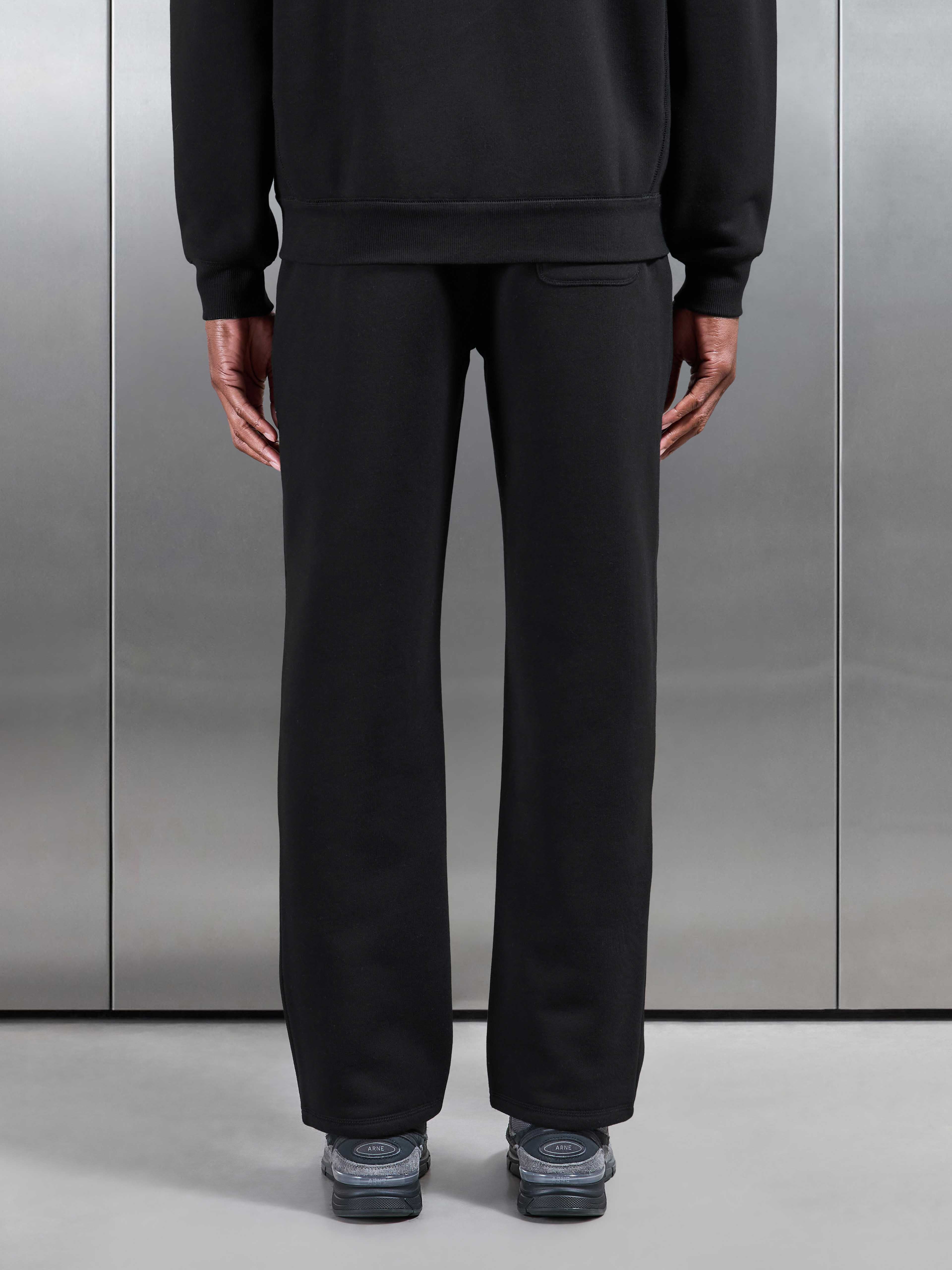 Relaxed Fit Straight Leg Jogger in Black