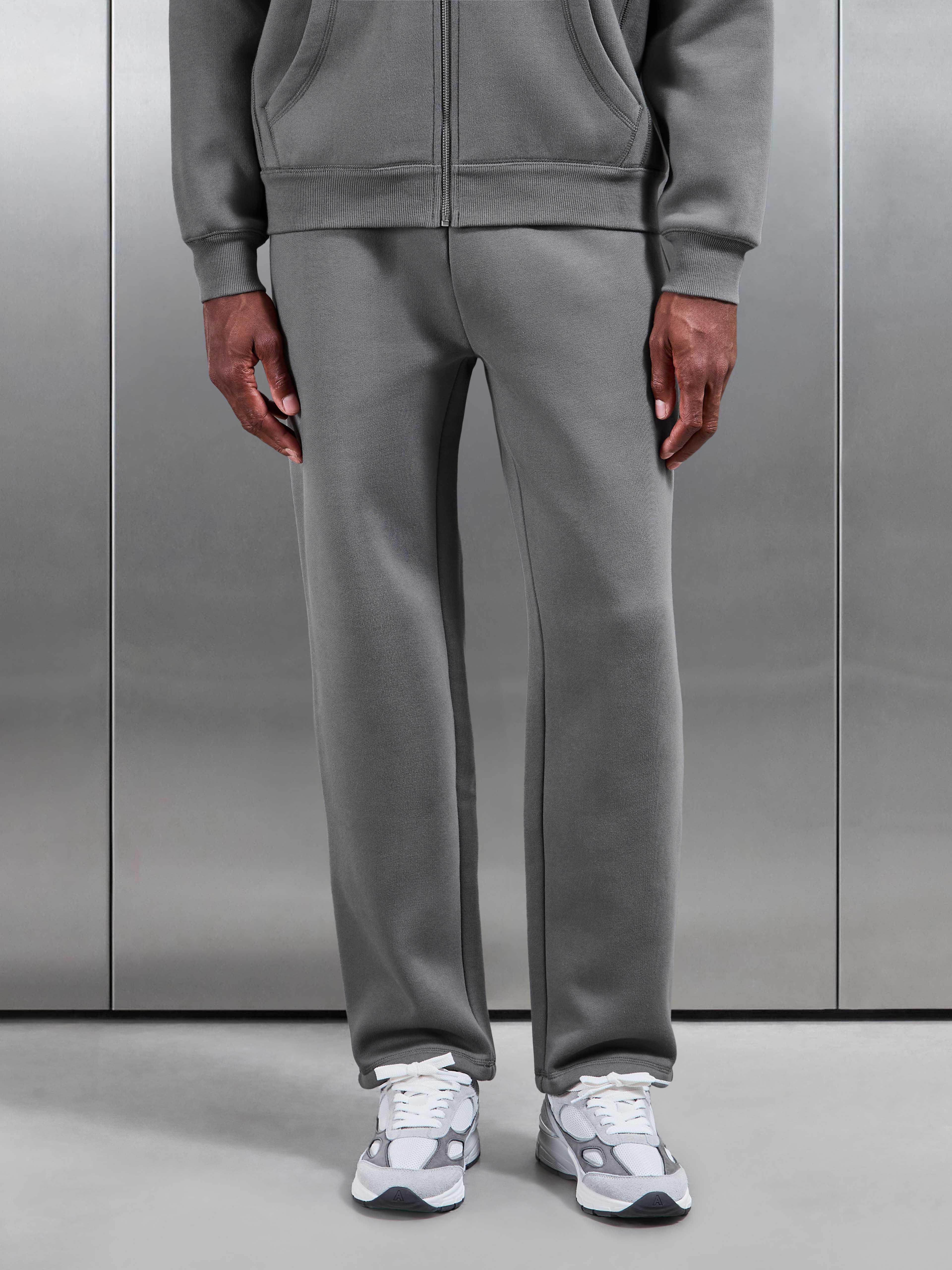Relaxed Fit Straight Leg Jogger in Grey