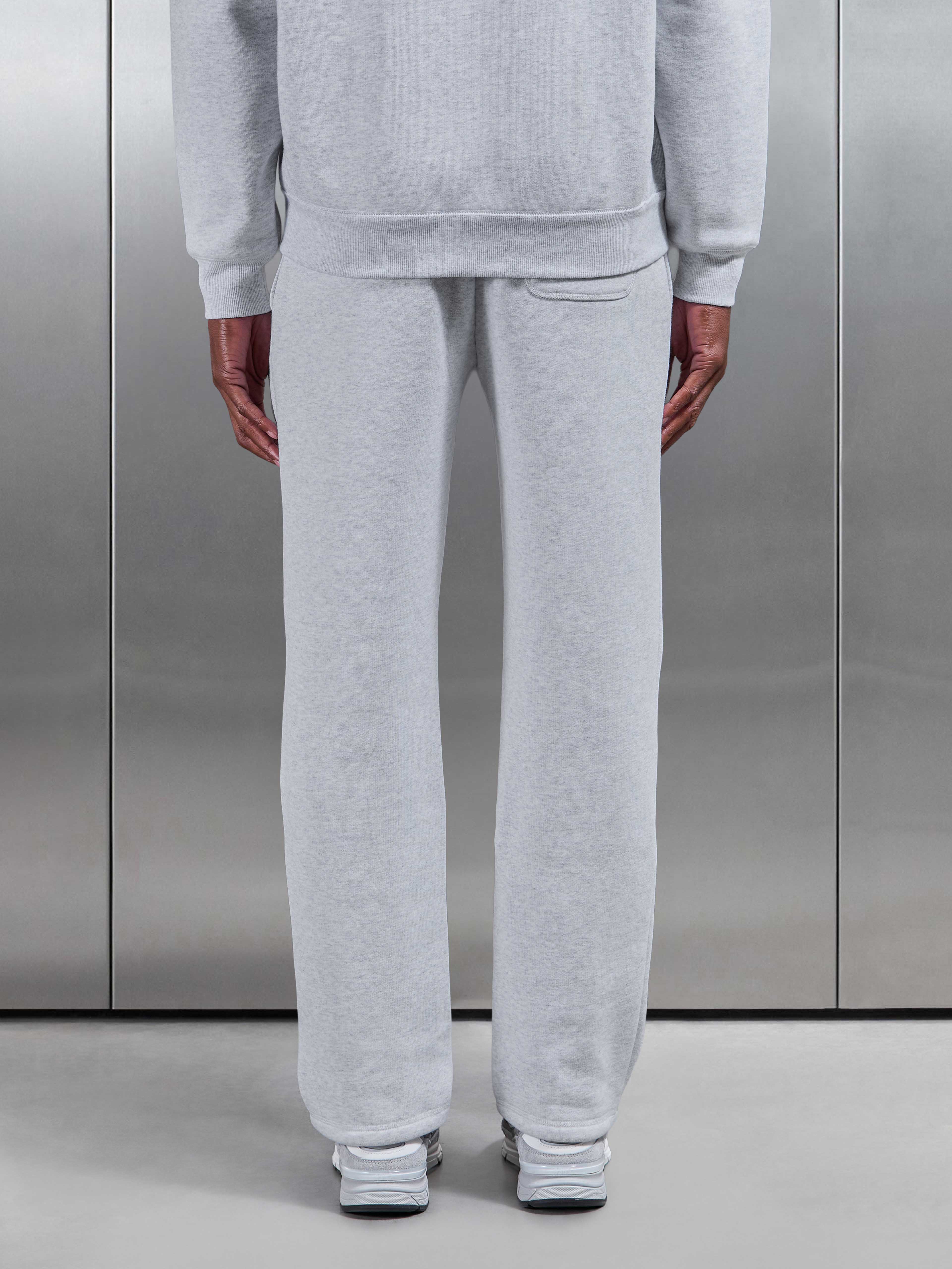Relaxed Fit Straight Leg Jogger in Marl Grey