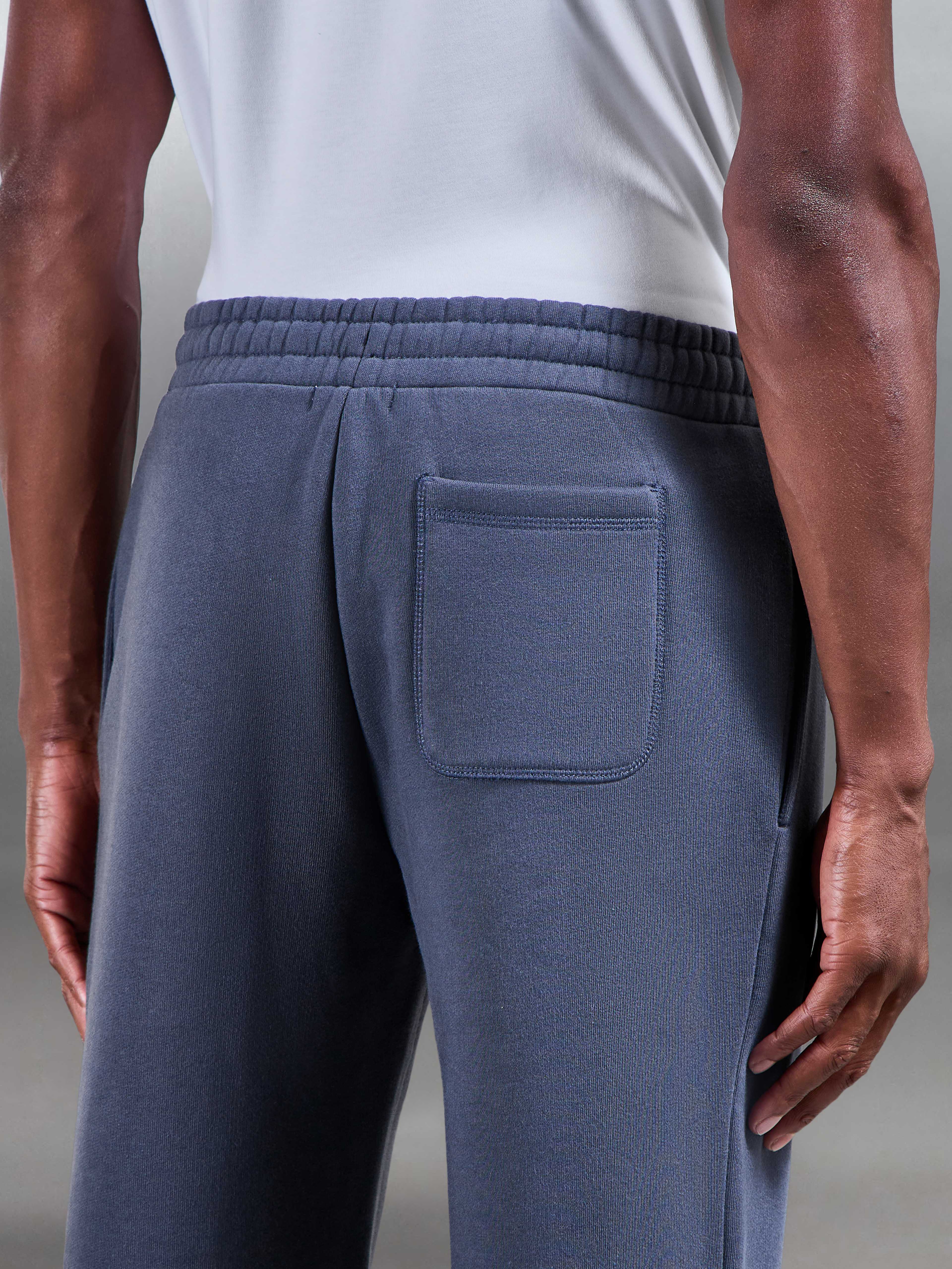 Relaxed Fit Straight Leg Jogger in Slate Blue
