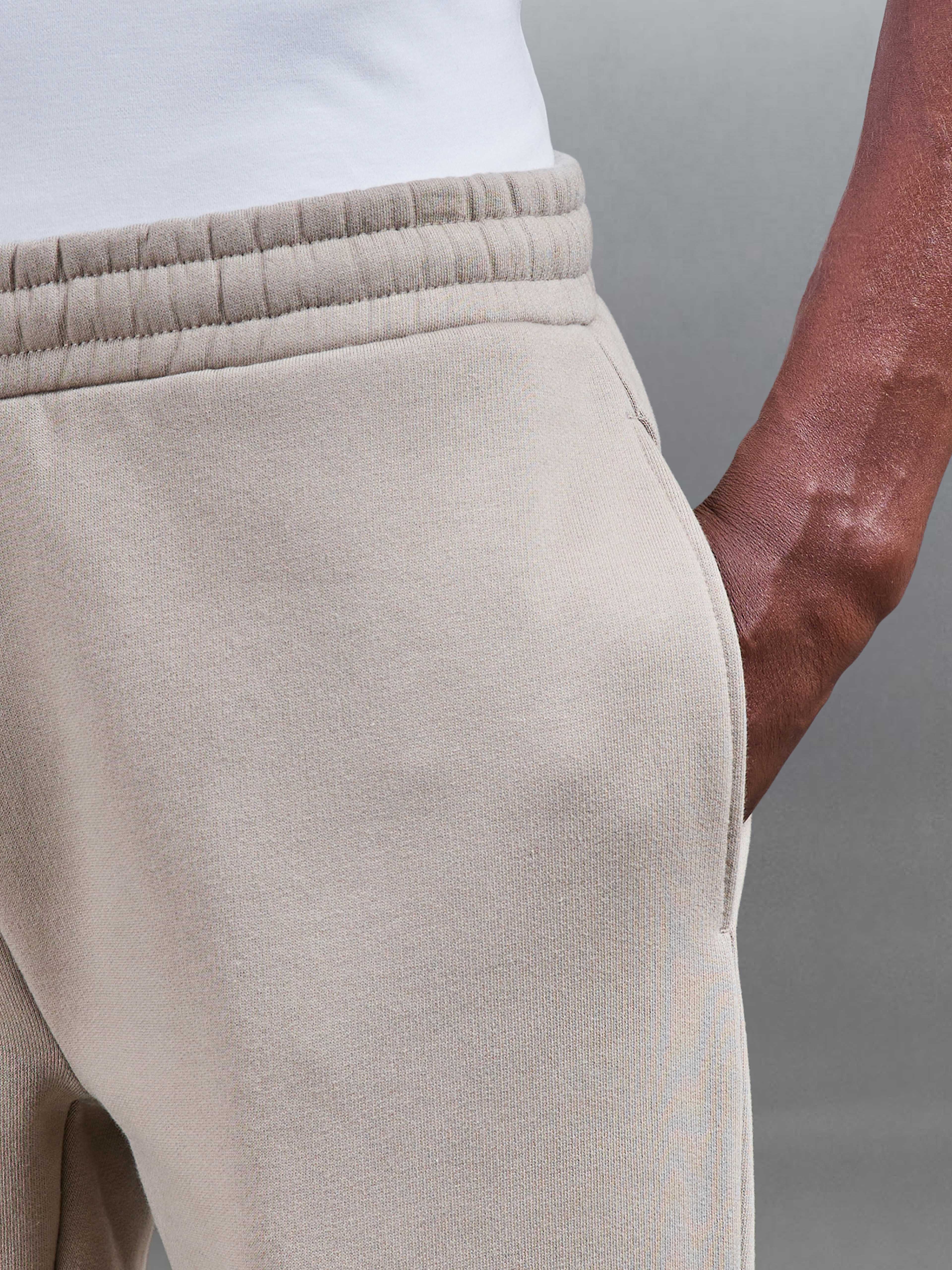 Relaxed Fit Straight Leg Jogger in Stone